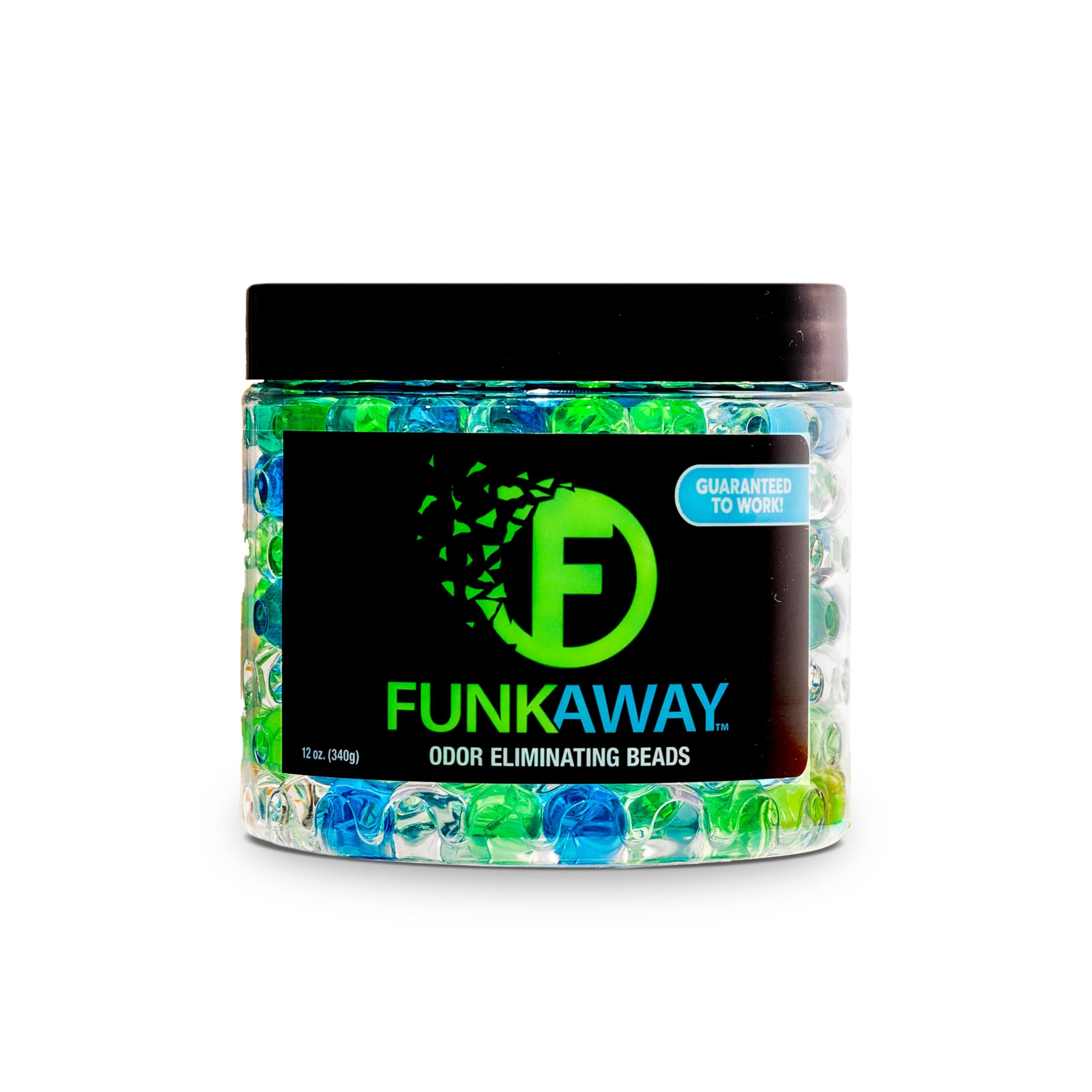 FunkAway Odor Eliminating Beads, 12 oz., Supercharged Odor Absorbing Beads for the House, Car or Gym, Eliminate Smoke, Pet and Bathroom Odors for Long-Lasting Results 1 Count (Pack of 1) Beads
