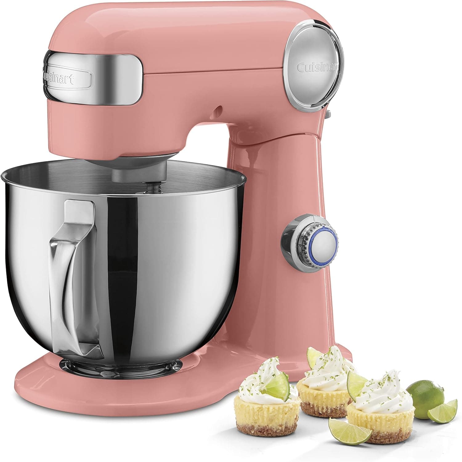 Cuisinart SM-50CO Precision Master 5.5-Quart 12-Speed Stand Mixer with Mixing Bowl, Chef's Whisk, Flat Mixing Paddle, Dough Hook, and Splash Guard with Pour Spout, Blushing Coral, Manual Manual Blushing Coral 5.5 Qt Stand Mixer