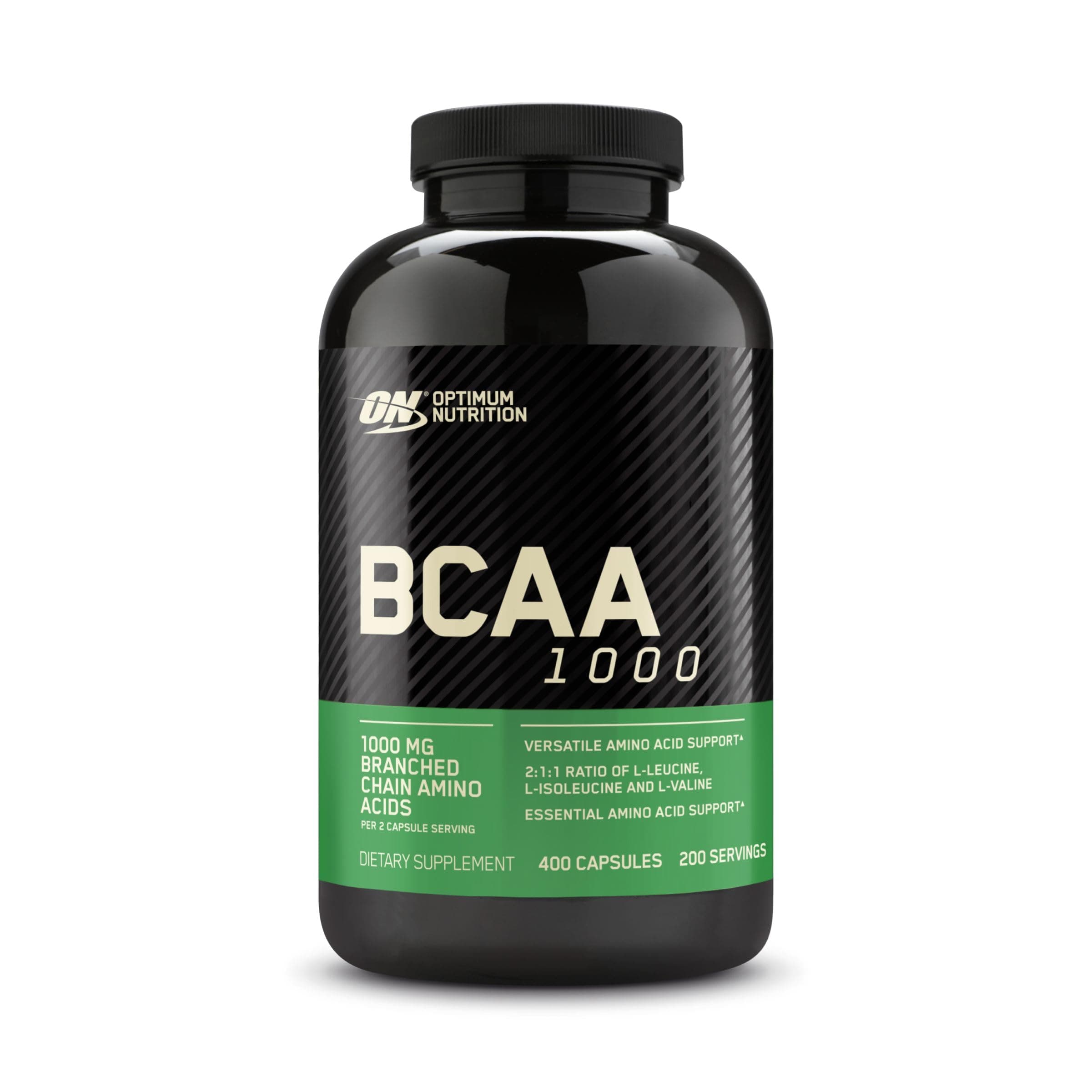 Optimum Nutrition Instantized BCAA Capsules, Keto Friendly Branched Chain Essential Amino Acids, 1000mg, 400 Count Capsules Unflavored 400 Count (Pack of 1)