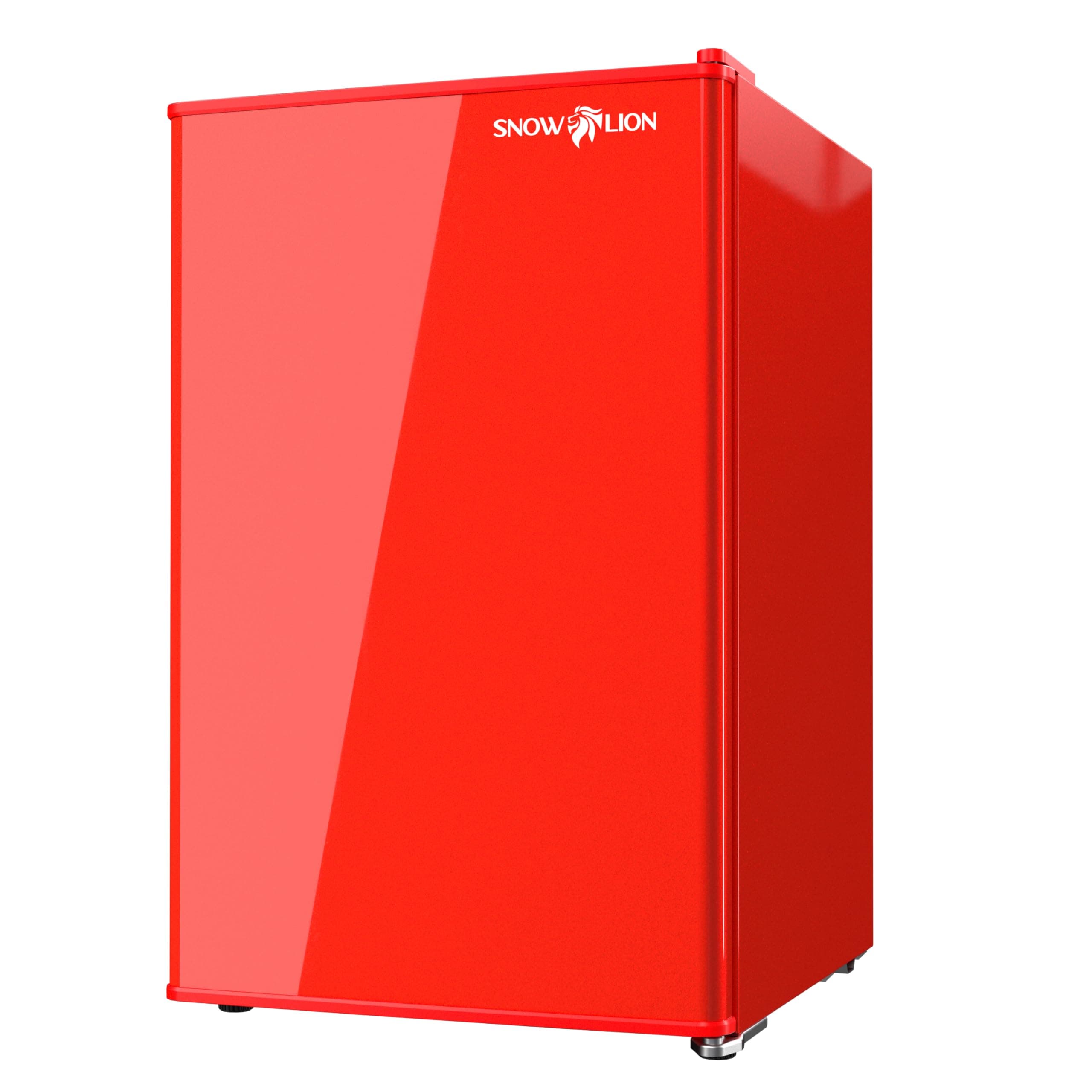 Premium Red Mini Fridge, 65L Undercounter Refrigerators, 90 Can Capacity, 2.3 Cu.ft. Freestanding Drink Fridge with Solid Door, Compact refrigerator with Reversible Door