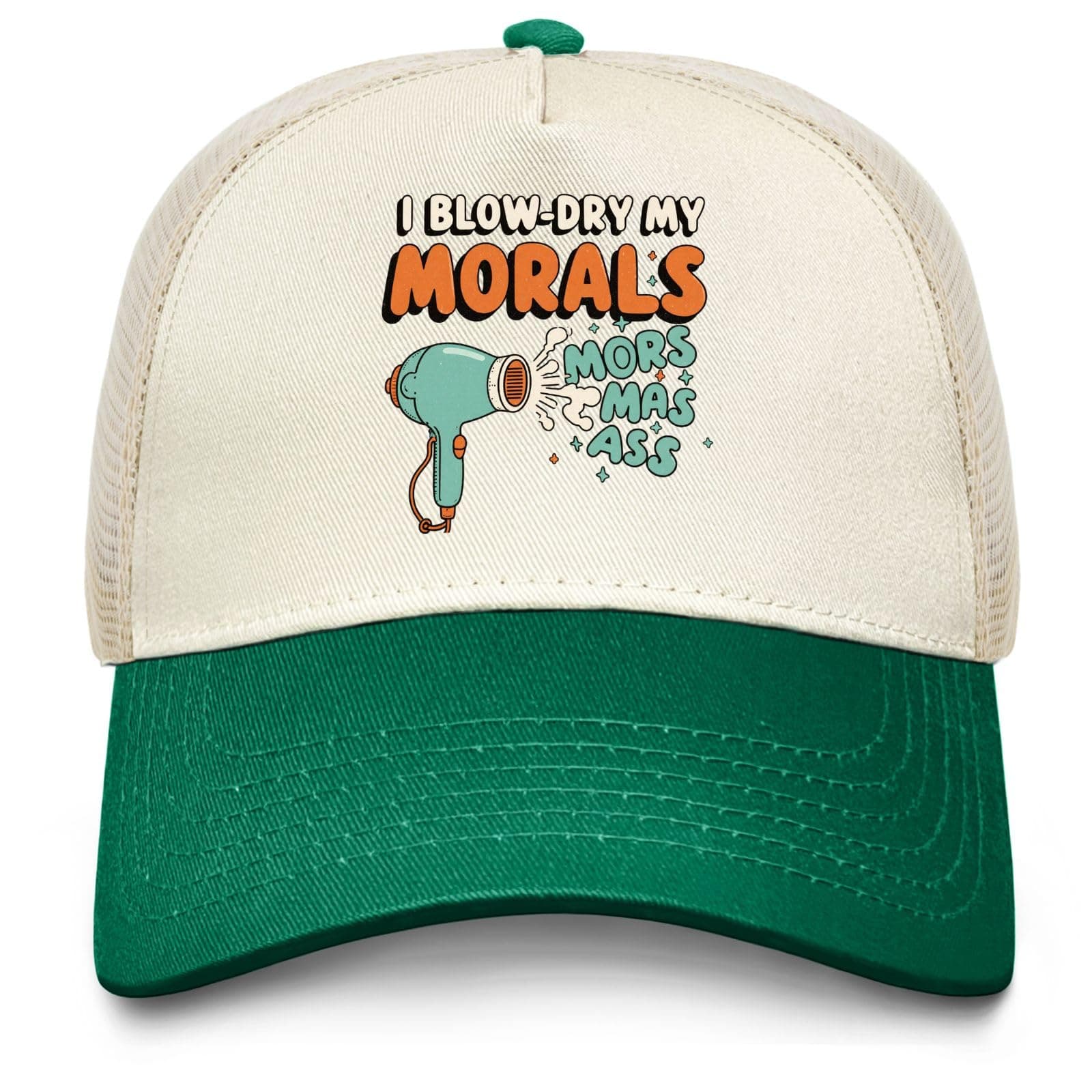 Morals Blow-Dry Hat Trucker Hat Women Baseball Hat Birthday Gifts Green One Size