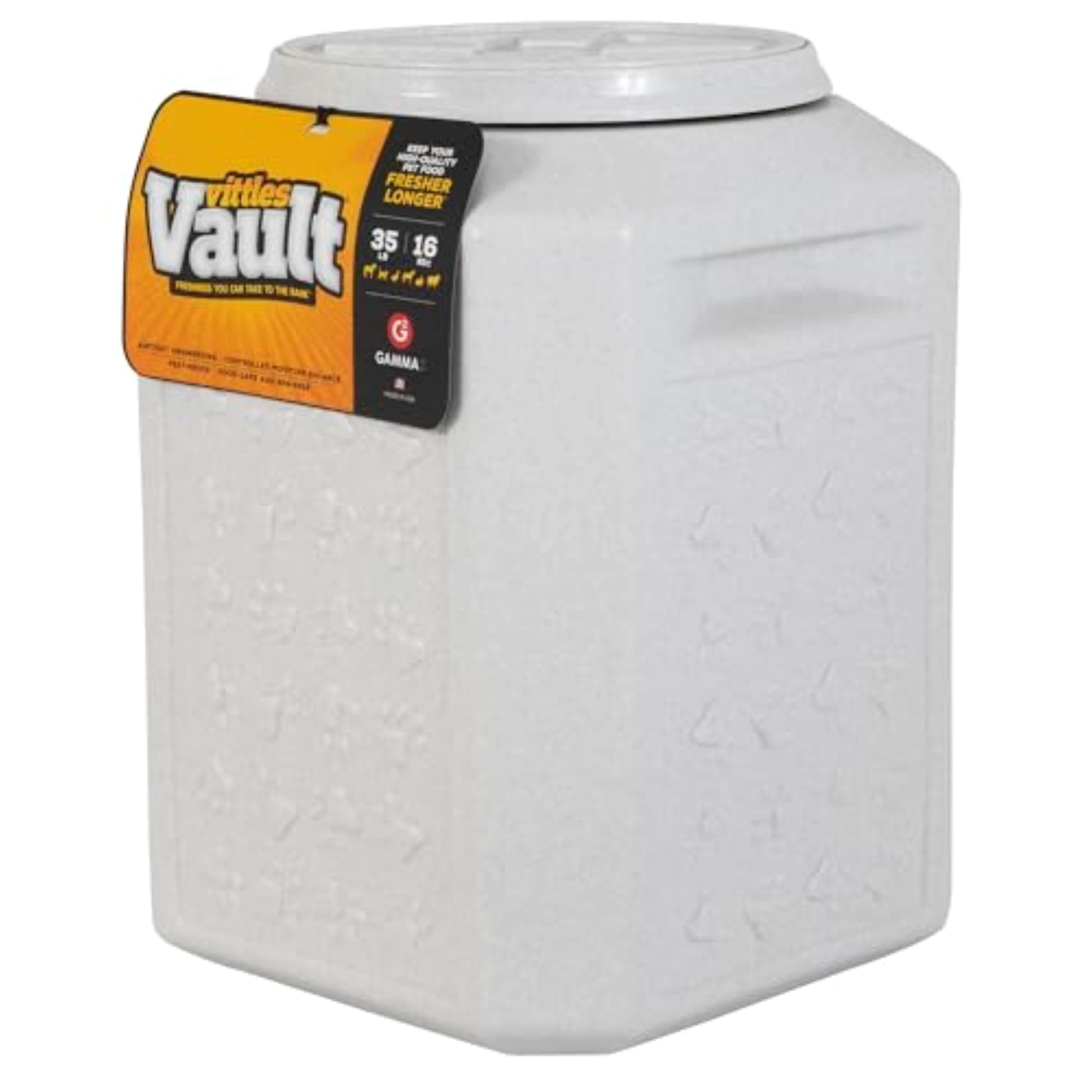 Gamma2 Vittles Vault Pet Food Storage Containers - Sealed Dog and Cat Food Storage Container, Fits up to 35lbs, Made in the USA - [12"L x 16.75"H] 35 Pounds