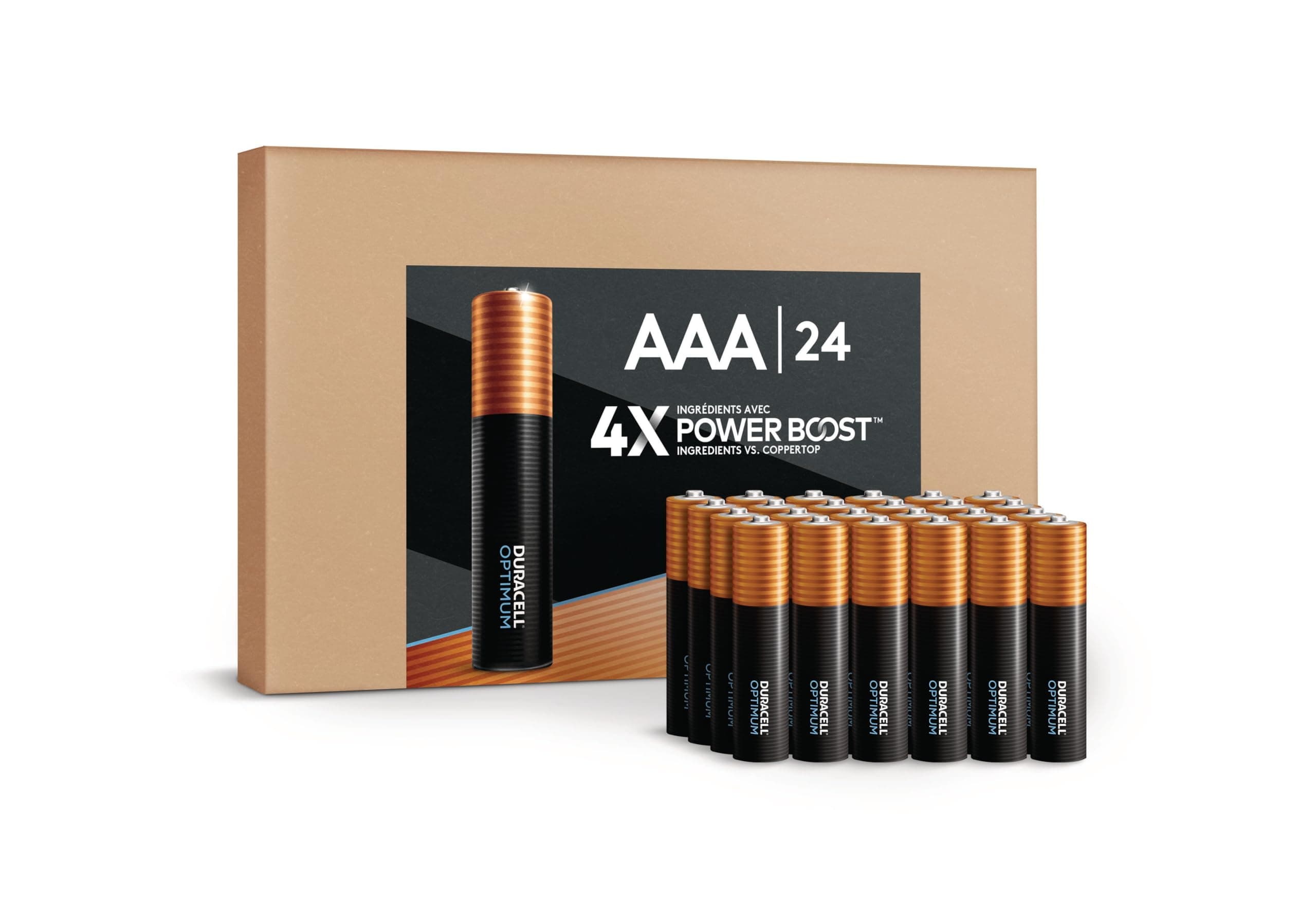 Duracell Optimum AAA Batteries 24 Count with POWER BOOST Ingredients, Re-closable Pack for a Quick, Easy Access and Organized Storage AAA Optimum (24 Count)