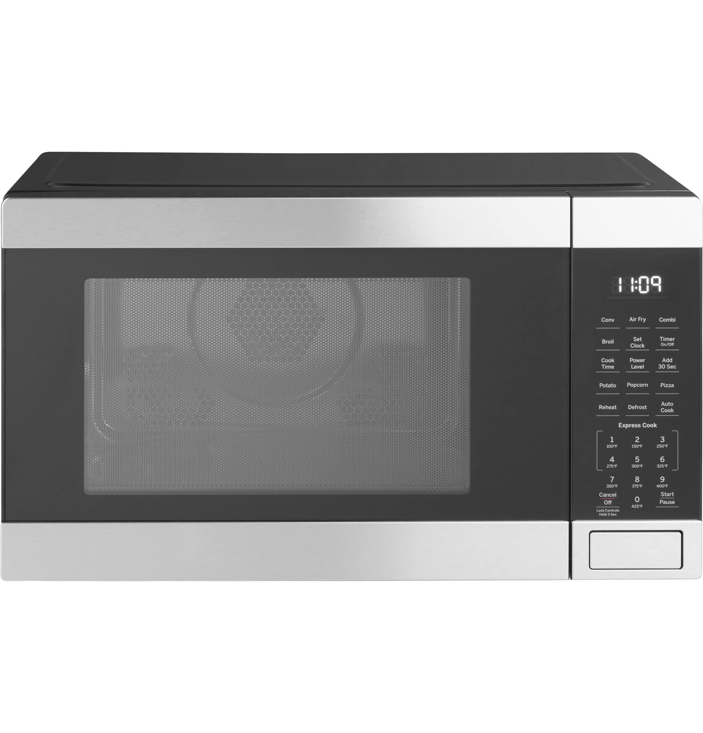 GE 4-in-1 Countertop Microwave Oven, Complete With Air Fryer, Broiler & Convection Mode, 1.0 Cubic Feet Capacity, 1,050 Watts, Kitchen Essentials for the Countertop or Dorm Room, Stainless Steel OLD 1.0 Cu. Ft