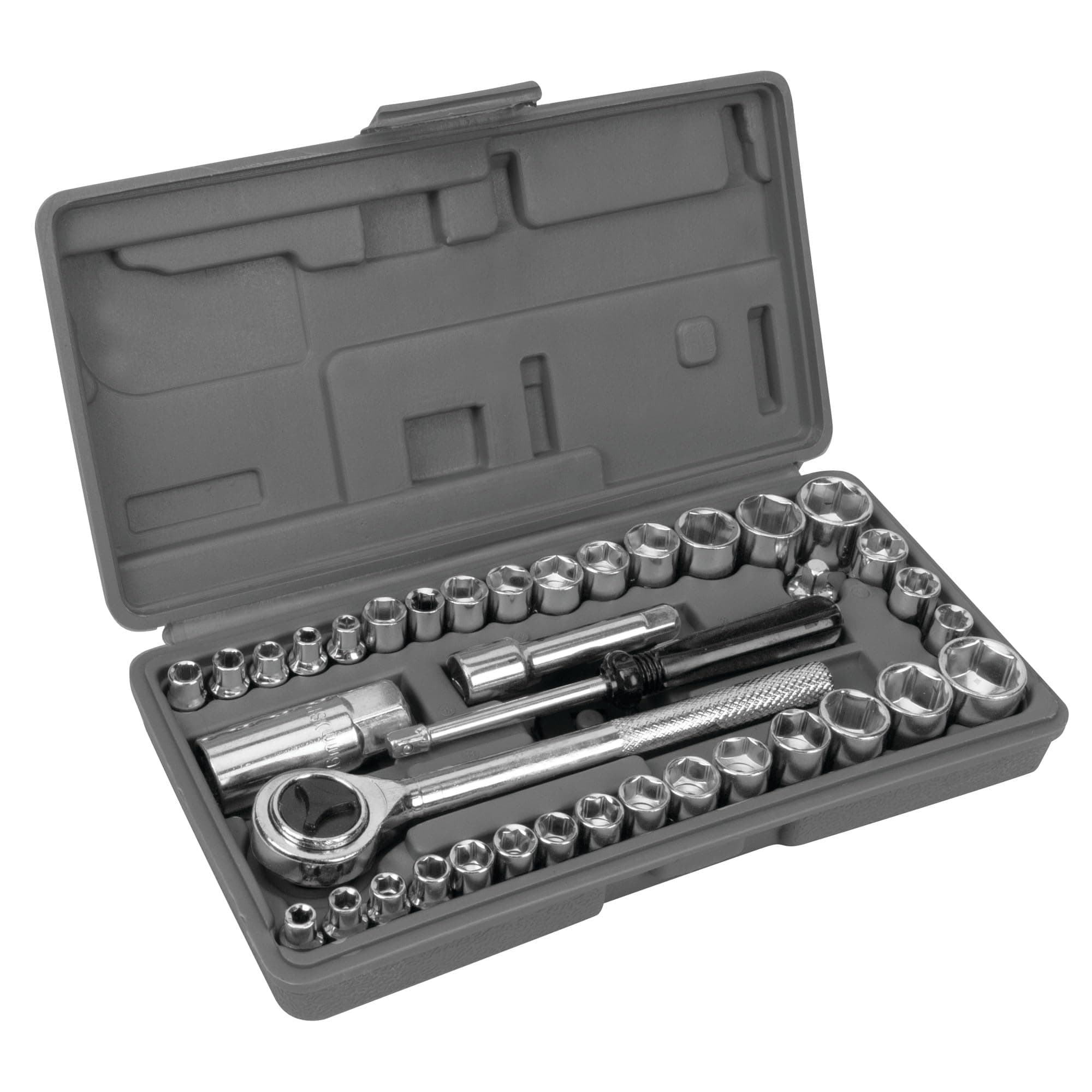 Performance Tool W1173 SAE/Metric 40-Piece SAE and Metric Socket Set, 1/4-Inch & 3/8-Inch Drive 40-Piece Socket Set