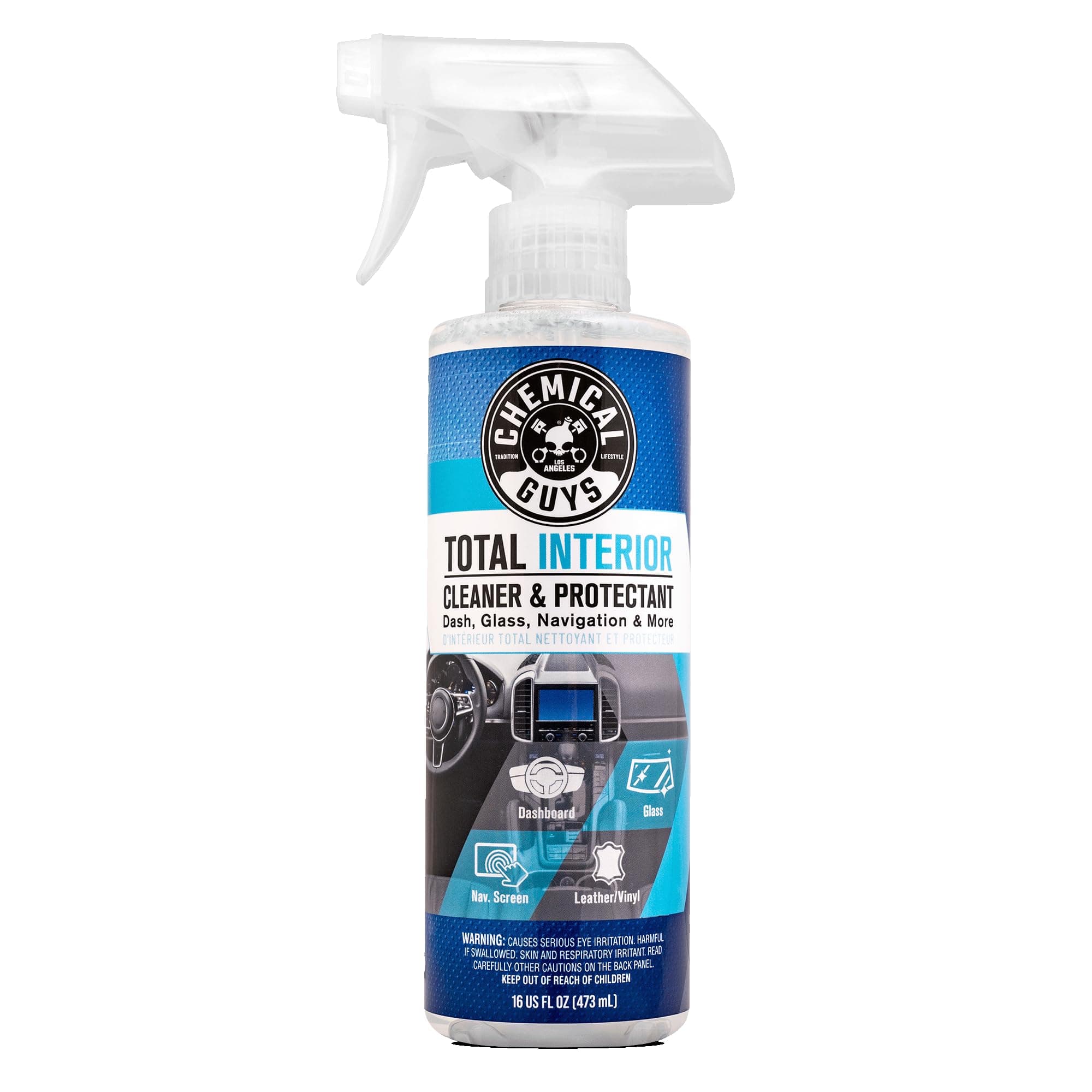 Chemical Guys Total Interior Cleaner & Protectant - Cleans and Protects Leather, Vinyl, Plastic, Rubber, and Glass with a Streak-Free Finish for Cars, Trucks, SUVs, RVs, and More - 16 oz 16 Fl Oz (Pack of 1) Fresh