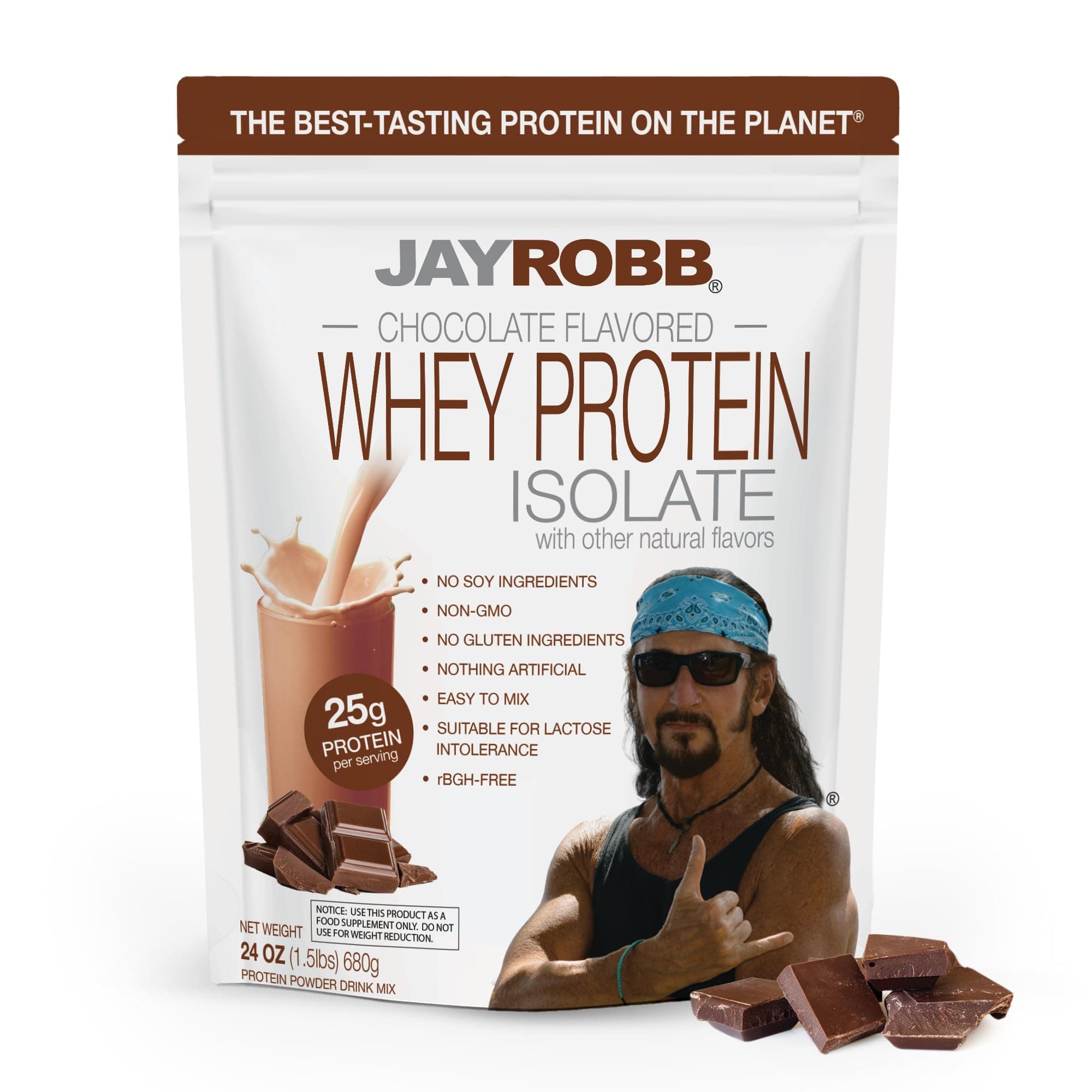 JAYROBB JAYROBB Whey Protein (1.5 Pound, Chocolate) Chocolate 1.5 Pound (Pack of 1)