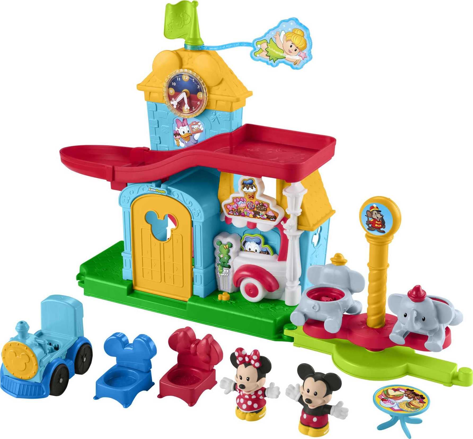 Fisher-Price Little People Toddler Toy Disney Mickey & Friends Playset with Sounds & Phrases for Pretend Play Kids Ages 18+ Months