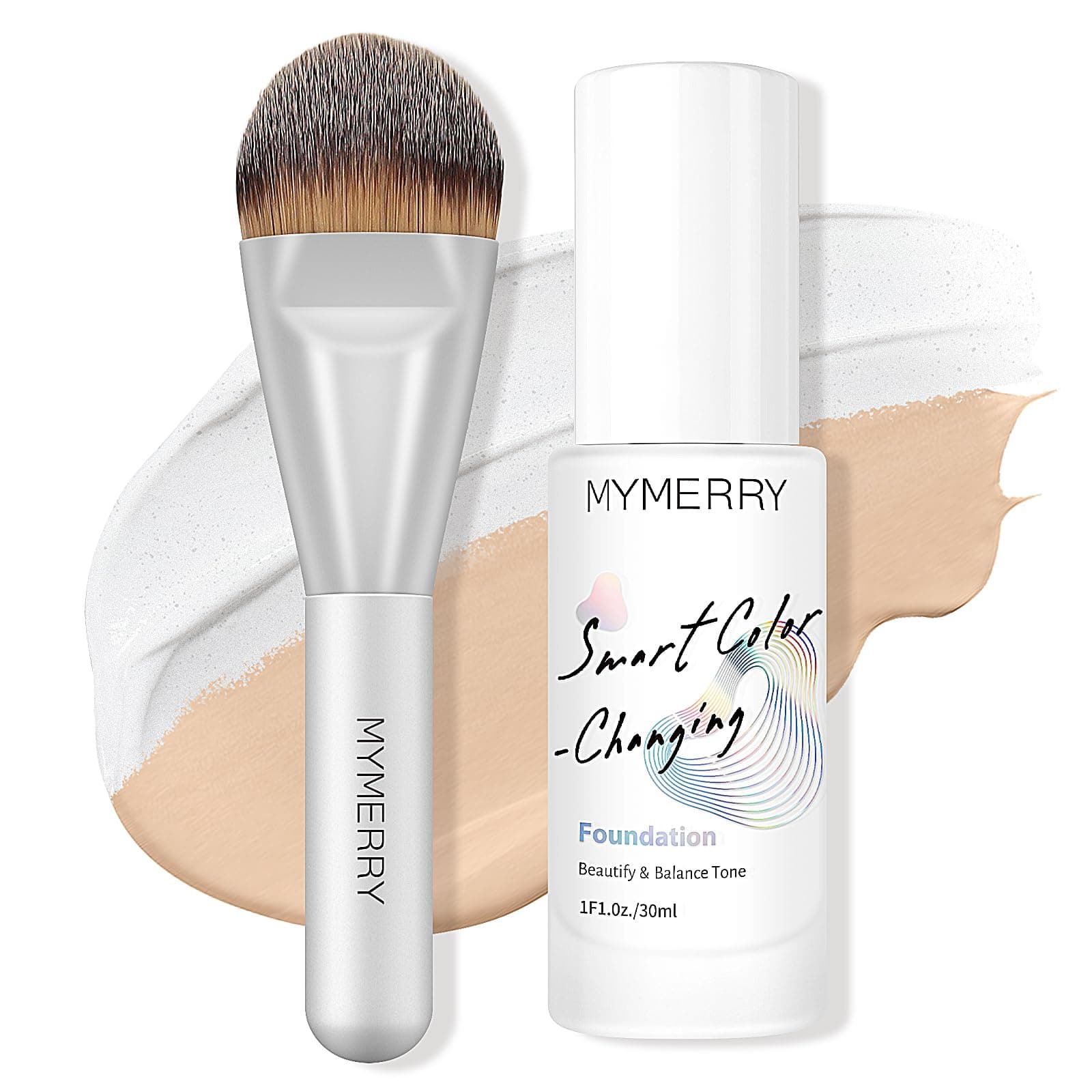 Color Change Liquid Foundation, Radiant Light White Face Makeup Cream SPF 15, Dewy Finish & Hydrating Foundation for Women Mature Skin W/Vitamin E & Cactus, Neutral Fair N1.5 | 1 Fl Oz