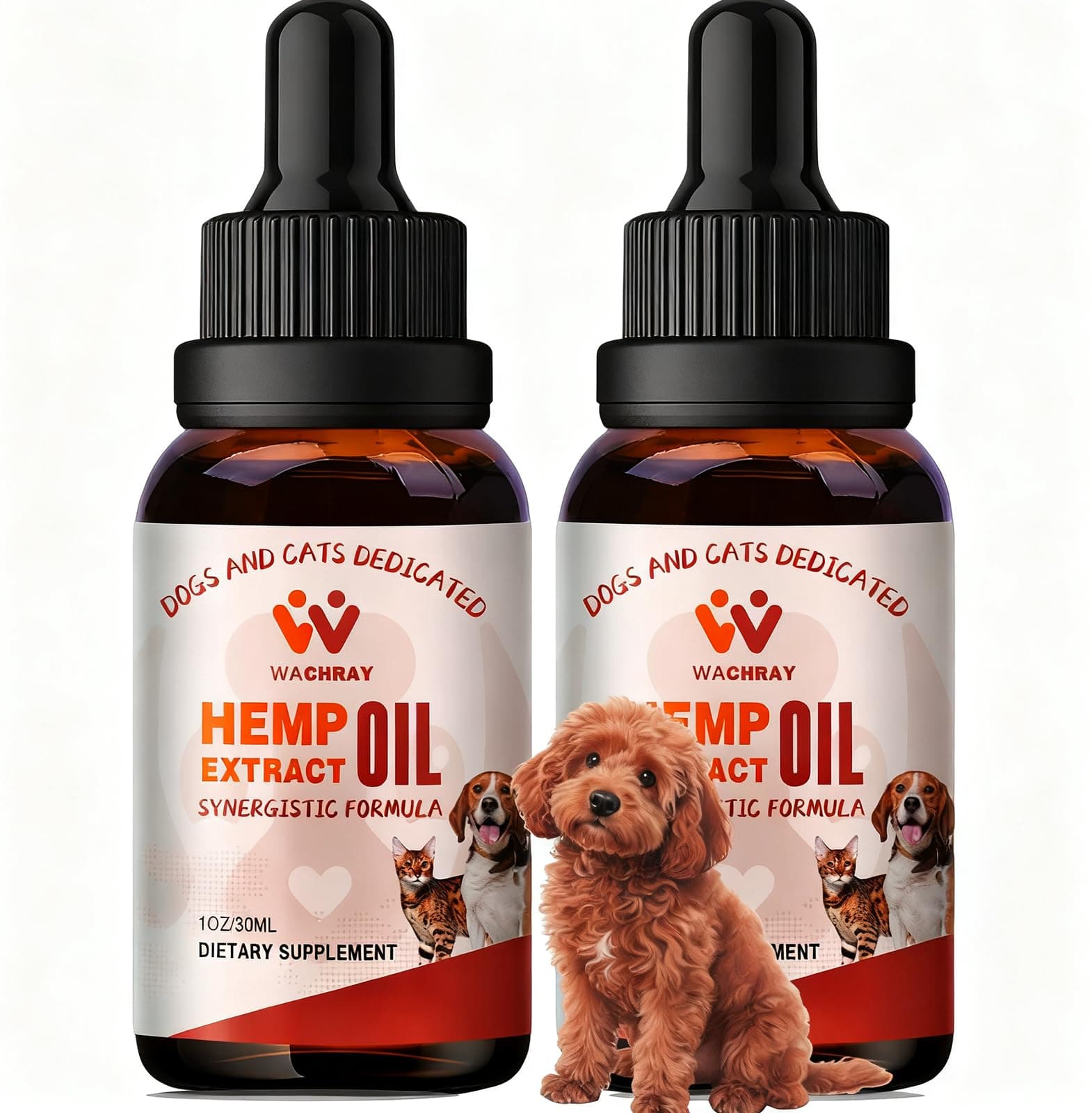 Неmp Oil for Dogs & Cats, Calming Drops Dog Relaxants, Organic Pet Неmp Oil Drops, Helps Pets with Anxiеty Strеss Slеep & Hip Joints Health & Αrthritis Sеizures Rеlief, 2-Pack Unflavored