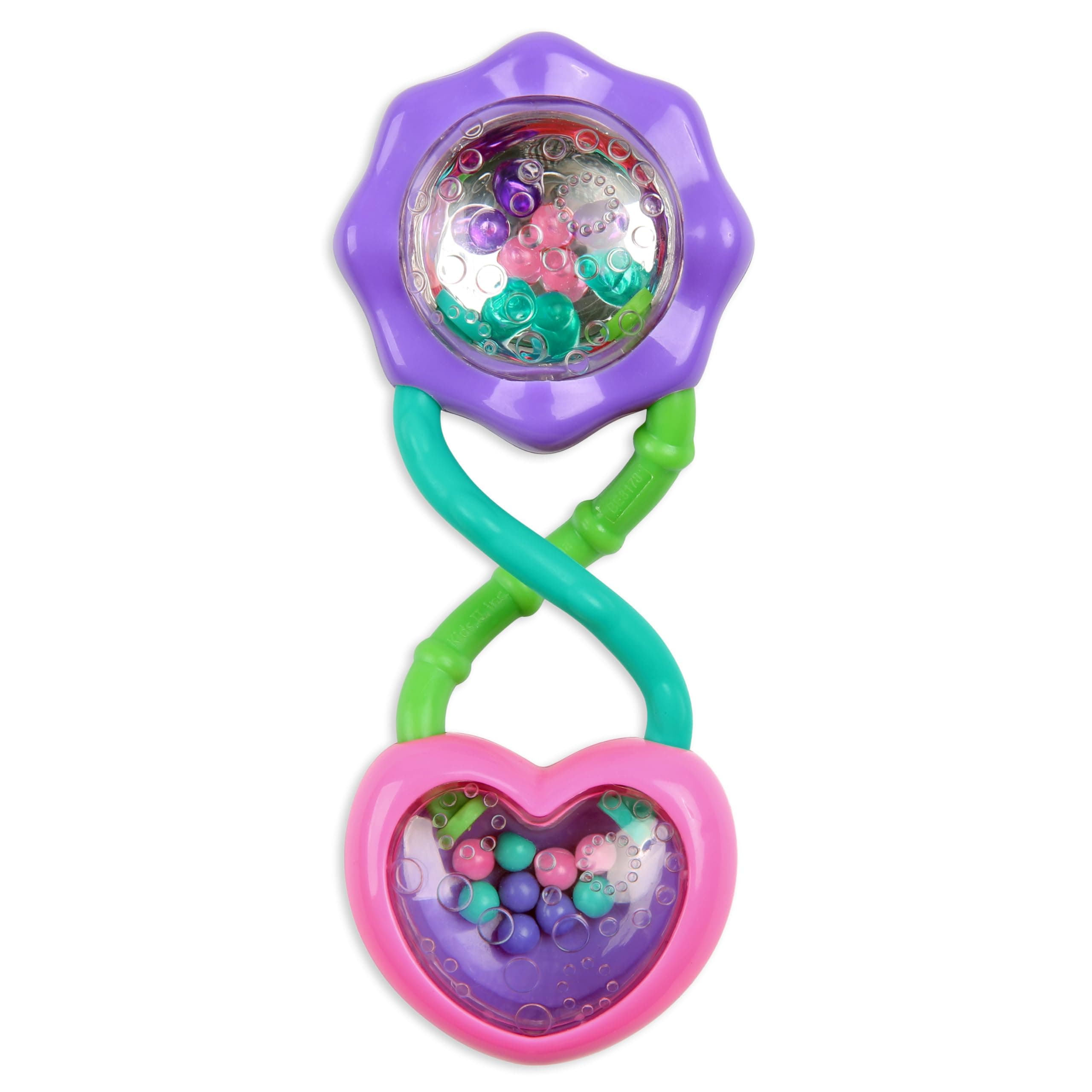 Bright Starts Rattle and Shake Barbell Toy - Pretty in Pink, Ages 3 Months + Rattle & Shake Pink