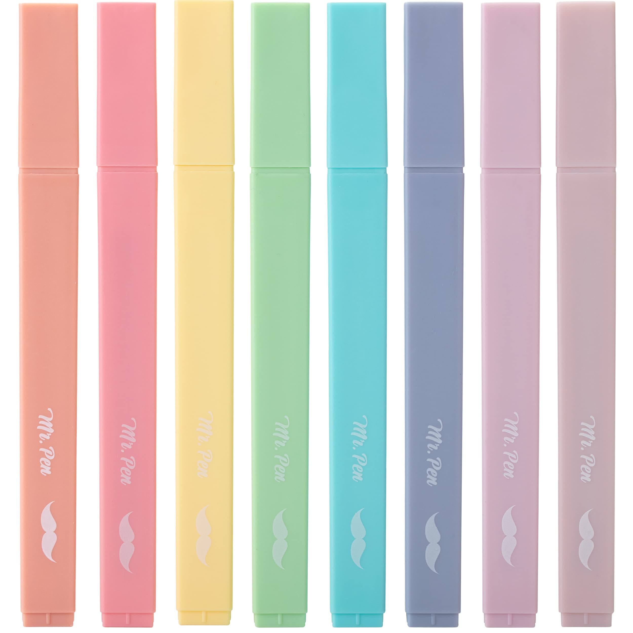Mr. Pen- Aesthetic Cute Pastel Highlighters Set, 8 pcs, Chisel Tip, Candy Colors, No Bleed Bible Assorted Colors Candy Colors 8 Pack