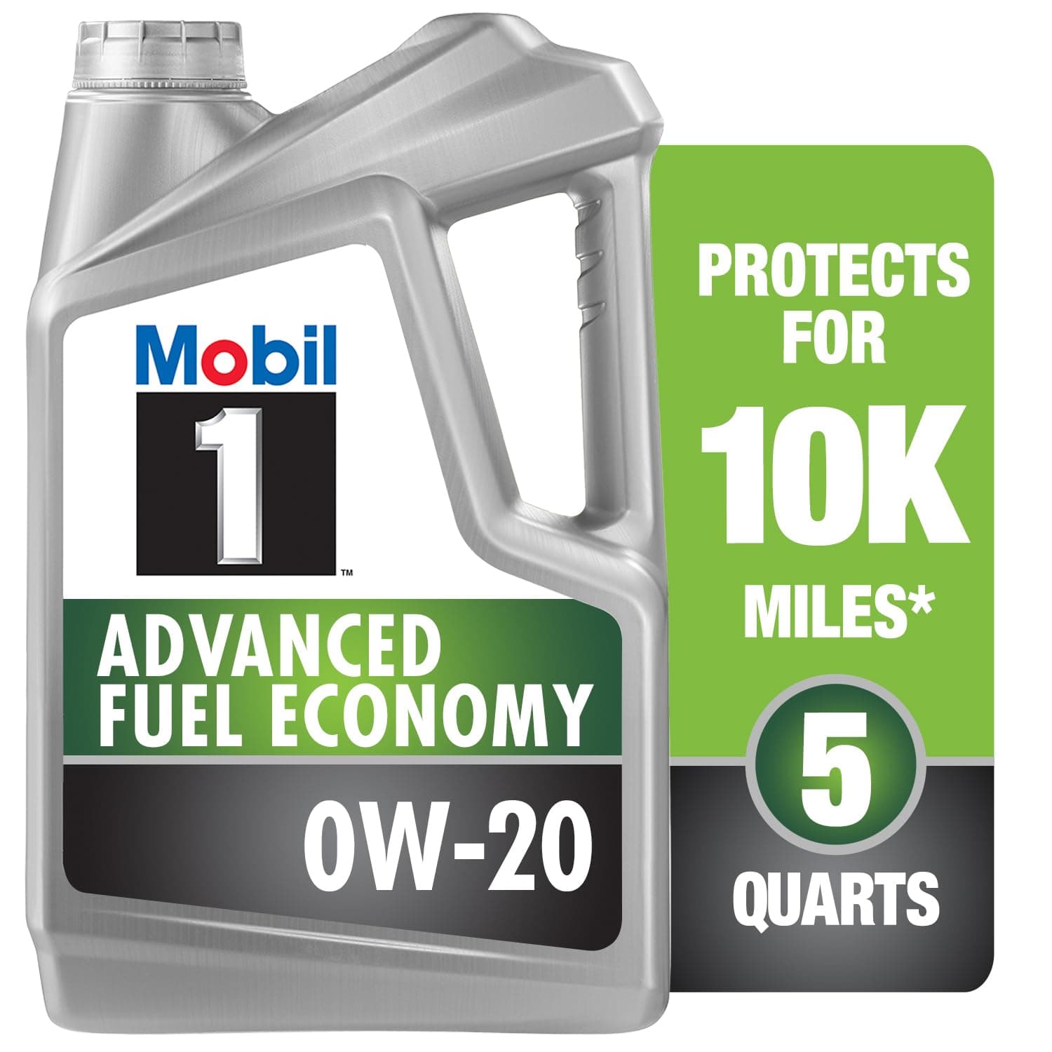 Mobil 1 Advanced Fuel Economy Full Synthetic Motor Oil 0W-20, 5 Quart 5 Quart Full Synthetic 0W-20