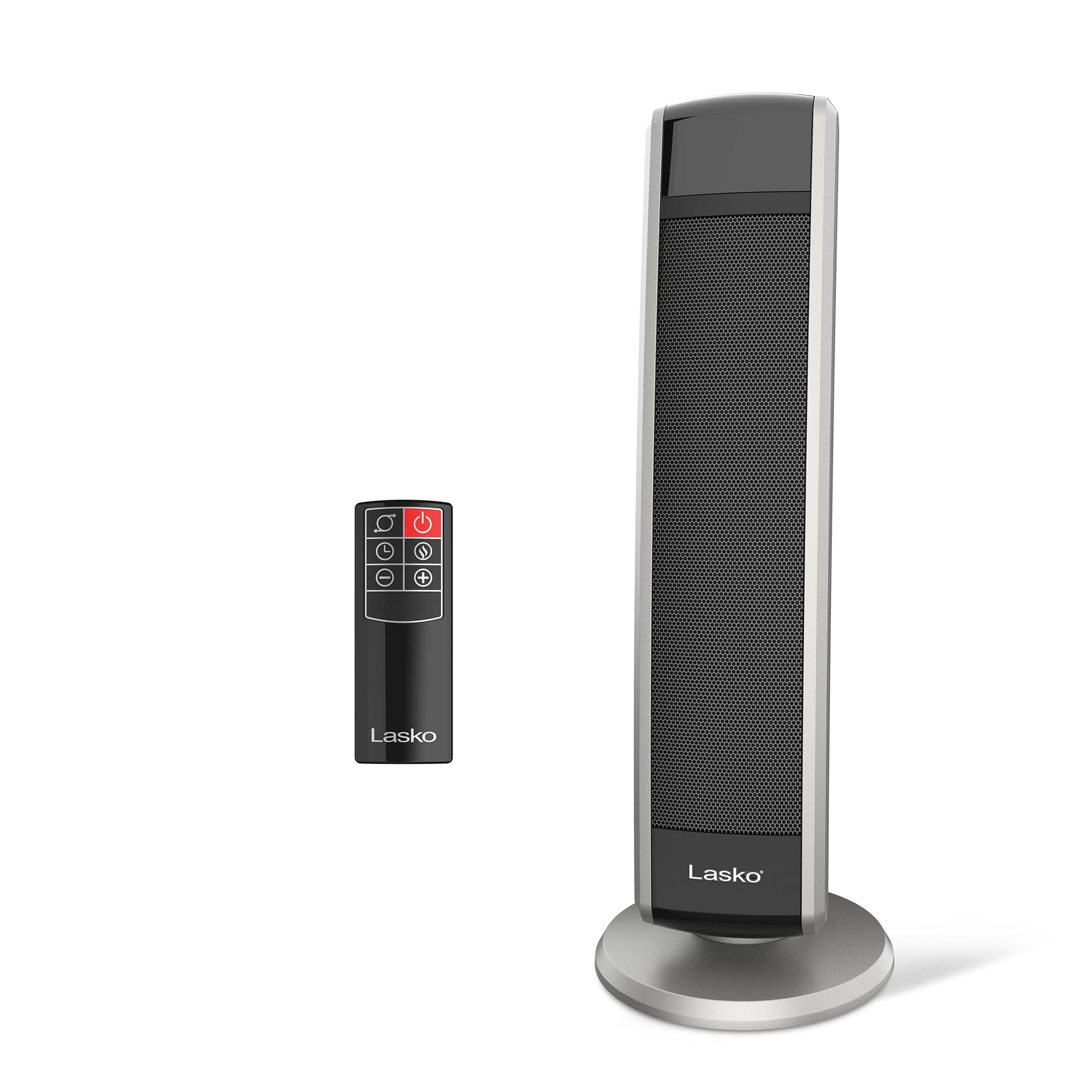 Lasko Lasko Oscillating Digital Ceramic Tower Heater for Large Rooms, with Adjustable Thermostat, Timer and Remote Control, 29 Inches, 1500W, Black, 5586 Black 5586 Tower Heater space heater