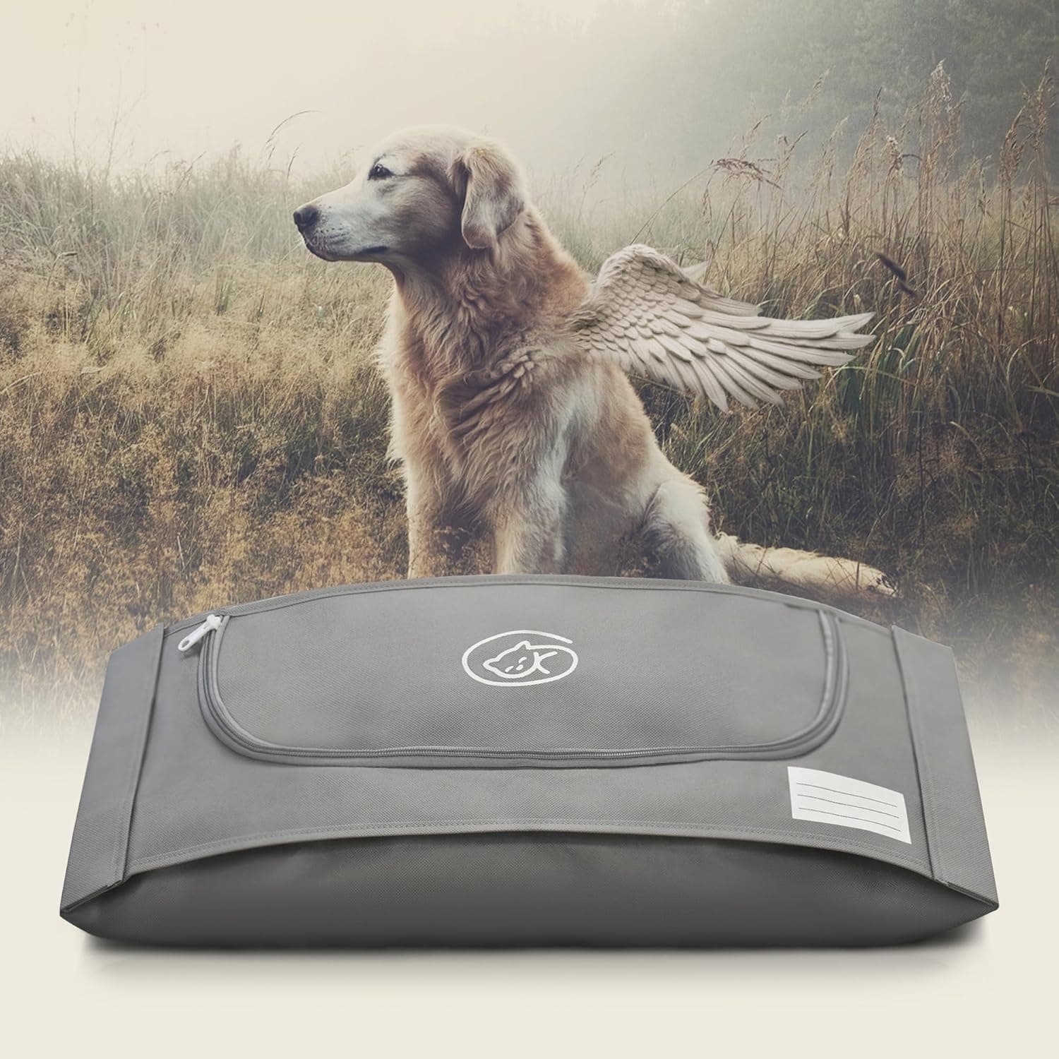 EUTHABAG® - Large 40lb-84lb. Pet Body Bag • A Beautiful, Customizable with Your Own Words Cremation and Burial Kit. • Suitable for Large Breeds. • Designed with Compassion Large Kit