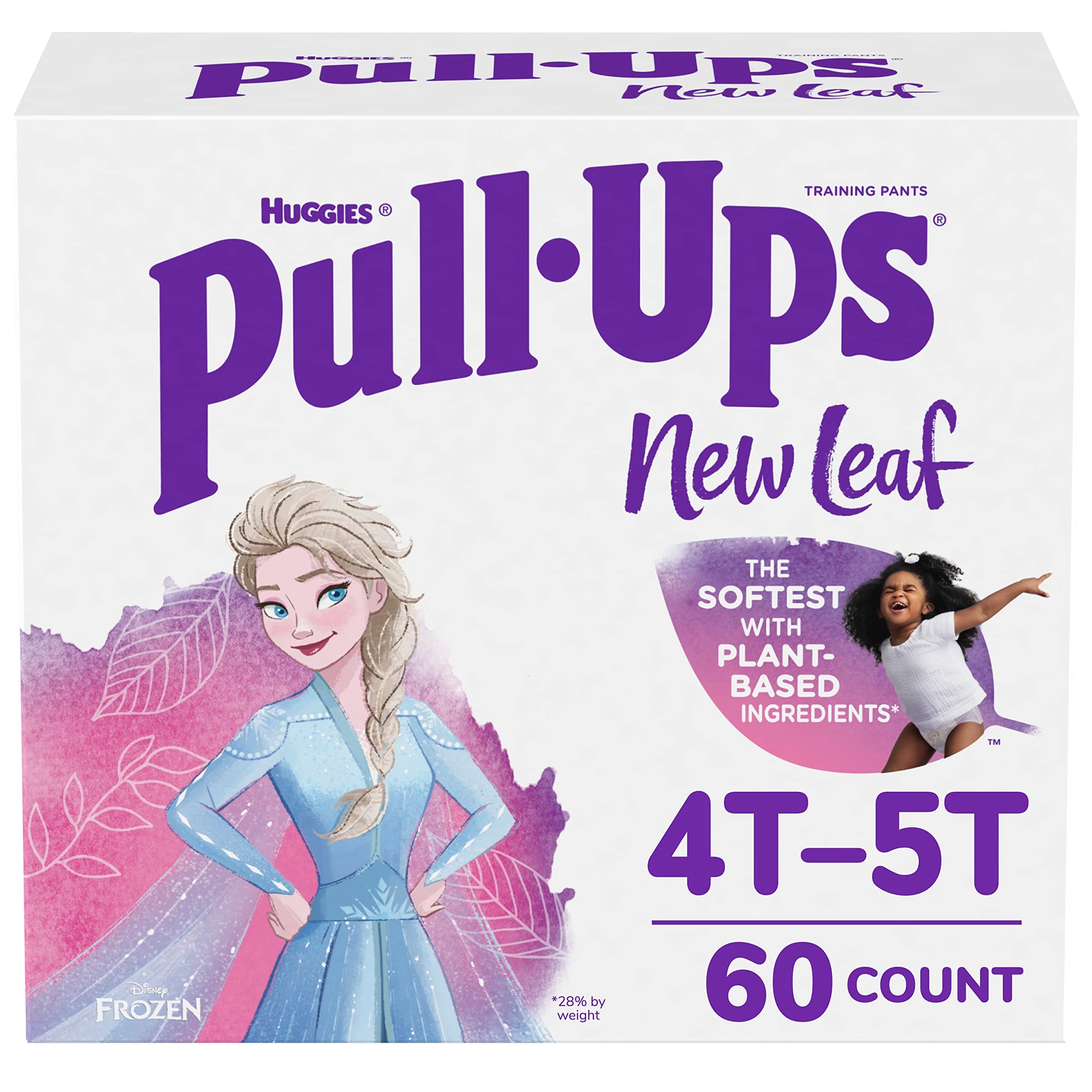Pull-Ups New Leaf Girls' Disney Frozen Potty Training Pants, 4T-5T (38-50 lbs), 60 Ct 4T-5T 60