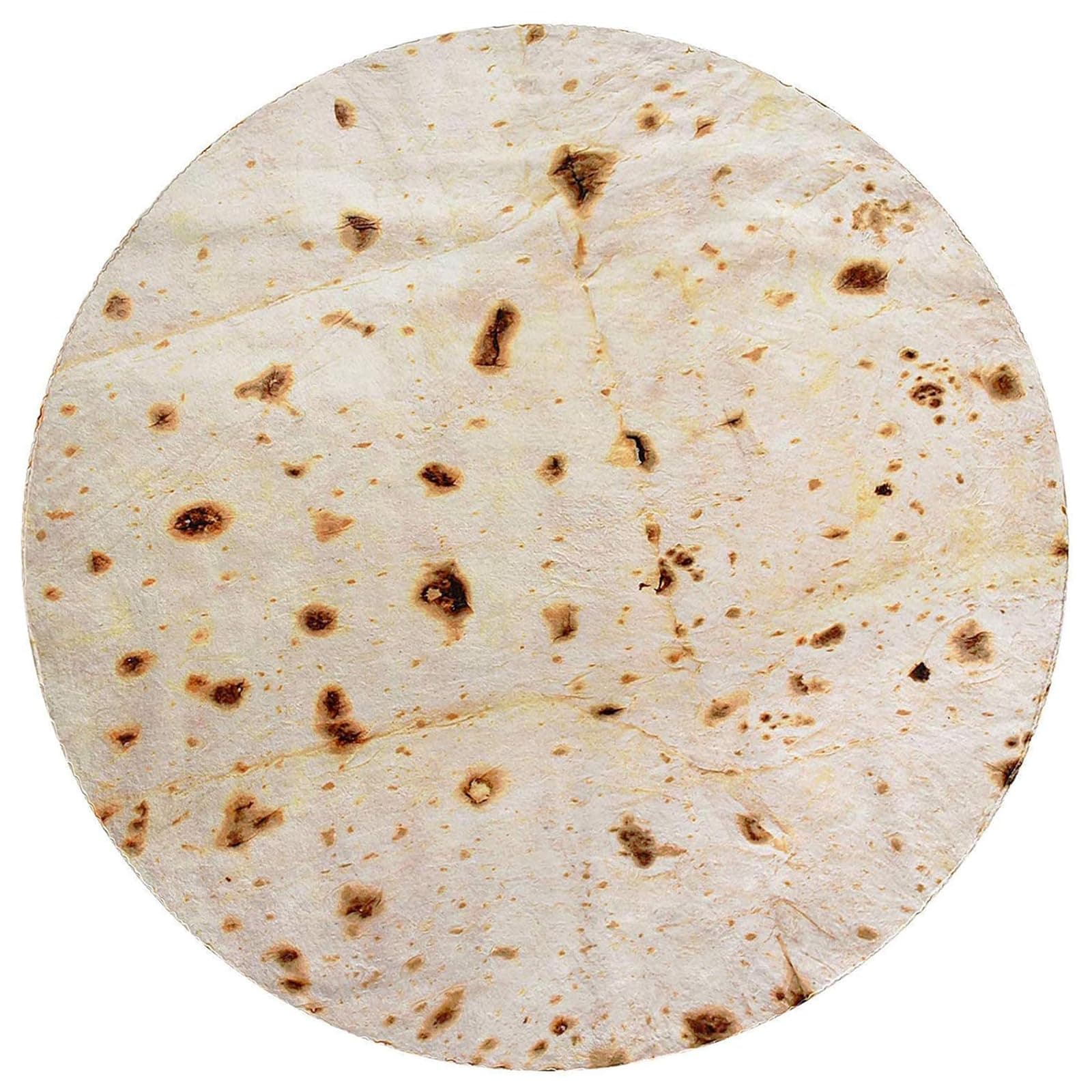CASOFU Burrito Tortilla Throw Blanket 71 inches for Adult Kids, Novelty Tortilla Wrap Blanket Funny Gifts for Women Men Teens, 285GSM Soft Flannel Taco Blanket Birthday Gifts for Boys Girls(Beige) Beige 71 inches