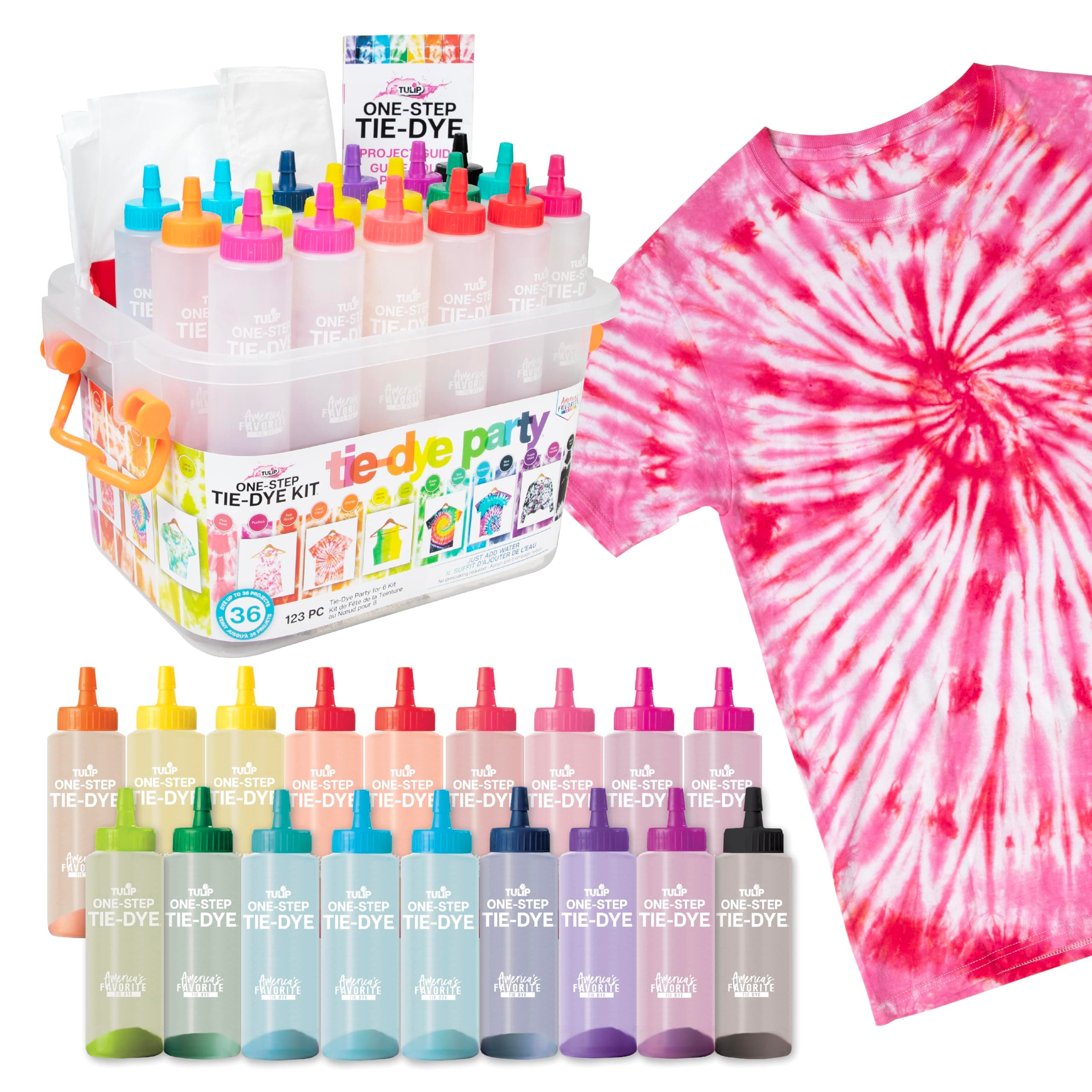 Tulip One-Step Tie-Dye Party Kit, Set of 123 Tie Dye Party Kit