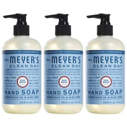 MRS. MEYER'S CLEAN DAY Hand Soap, Made with Essential Oils, Biodegradable Formula, Rain Water, 12.5 fl. oz - Pack of 3 12.5 Fl Oz (Pack of 3) Rain Water