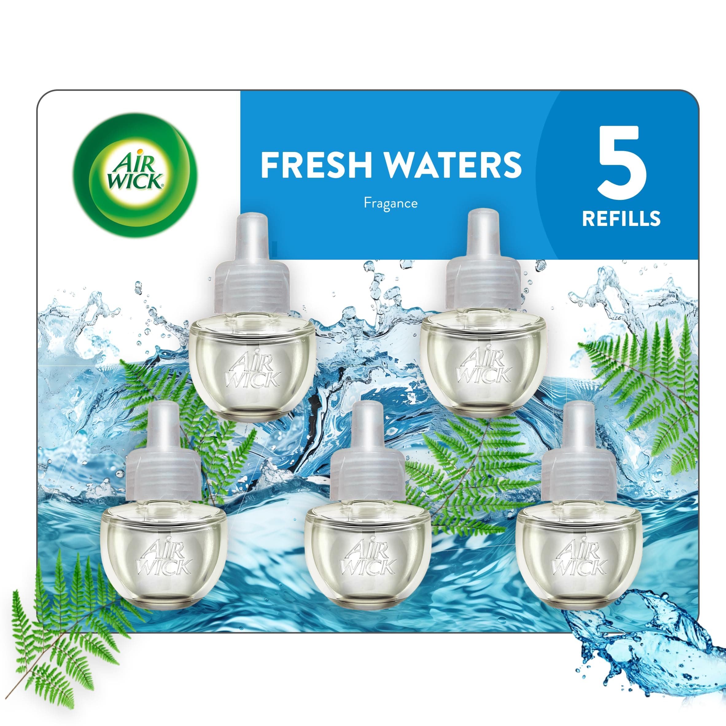 Air Wick Scented Oils 0+5 Fresh Waters​ Fresh Waters 3.35 Fl Oz (Pack of 1)