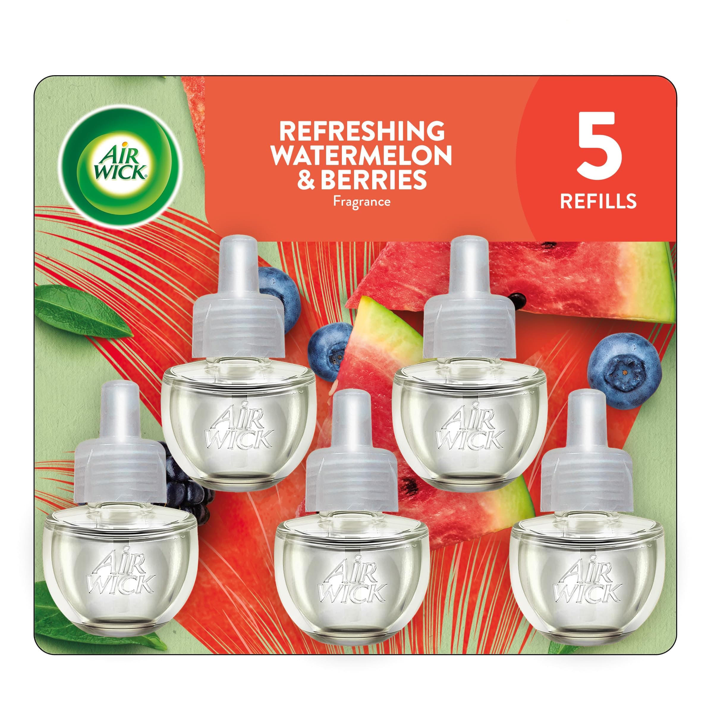 Air Wick Scented Oils 0+5 Fresh Watermelon & Berries 5 ct