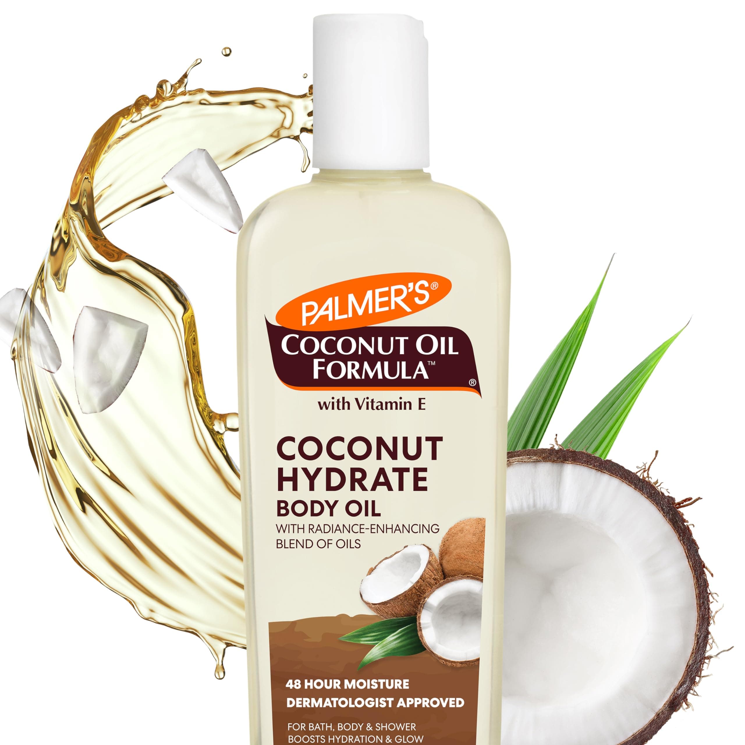 Palmer's Coconut Oil Formula Body Oil, Body Moisturizer with Green Coffee Extract, Bath Oil for Dry Skin, 8.5 Ounces (Pour Cap) 8.5 Fl Oz (Pack of 1)