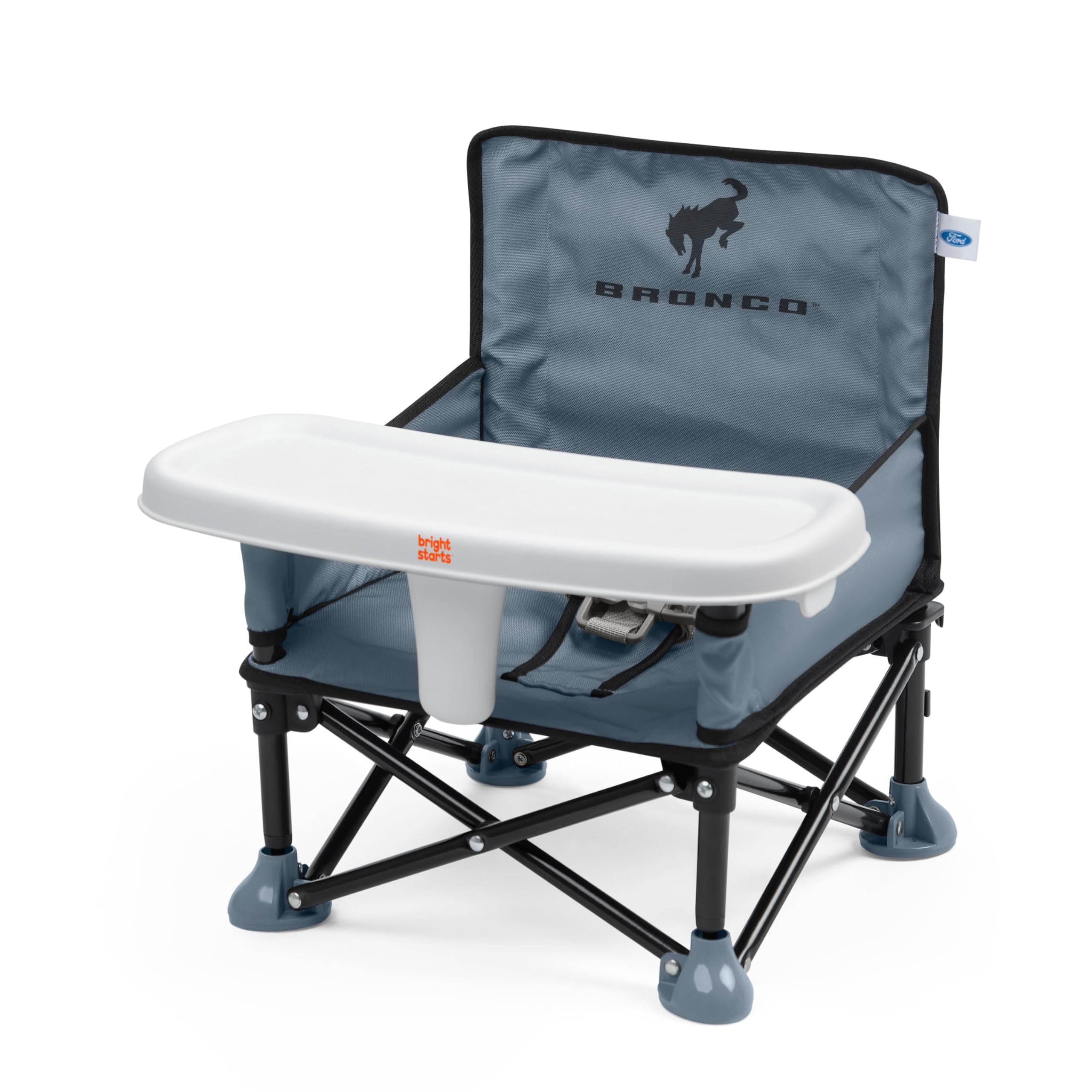 Ford Bronco Pop 'N Sit Portable Booster Chair by Bright Starts, Floor Seat, Indoor/Outdoor Use, Compact Fold, Area 51 Color, 6 Mos - 3 Yrs Area 51 Pop 'N Sit 1 Count (Pack of 1)