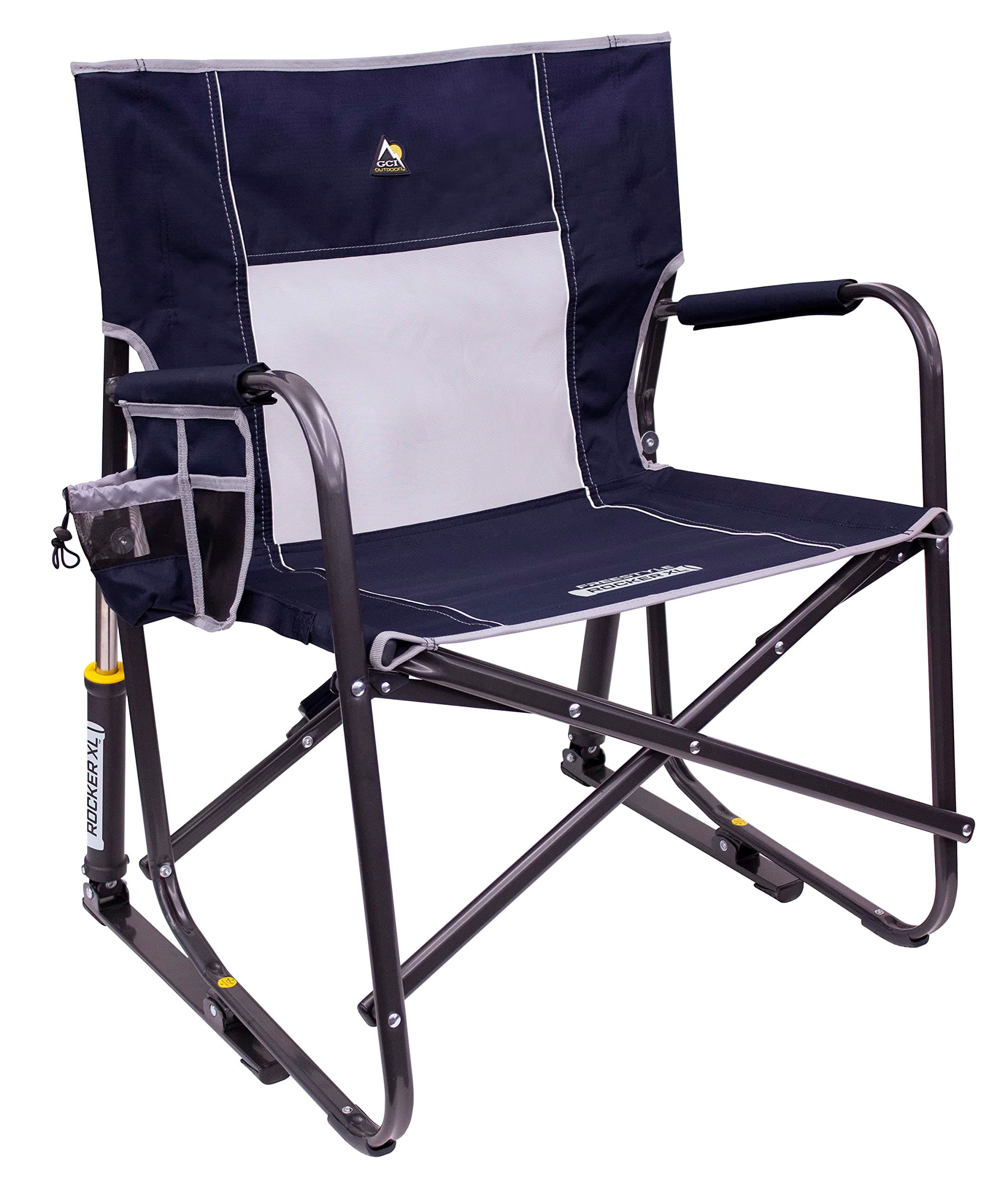 GCI Outdoor Freestyle Rocker XL Portable Folding Rocking Chair and Outdoor Camping Chair Freestyle Rocker XL Indigo Blue