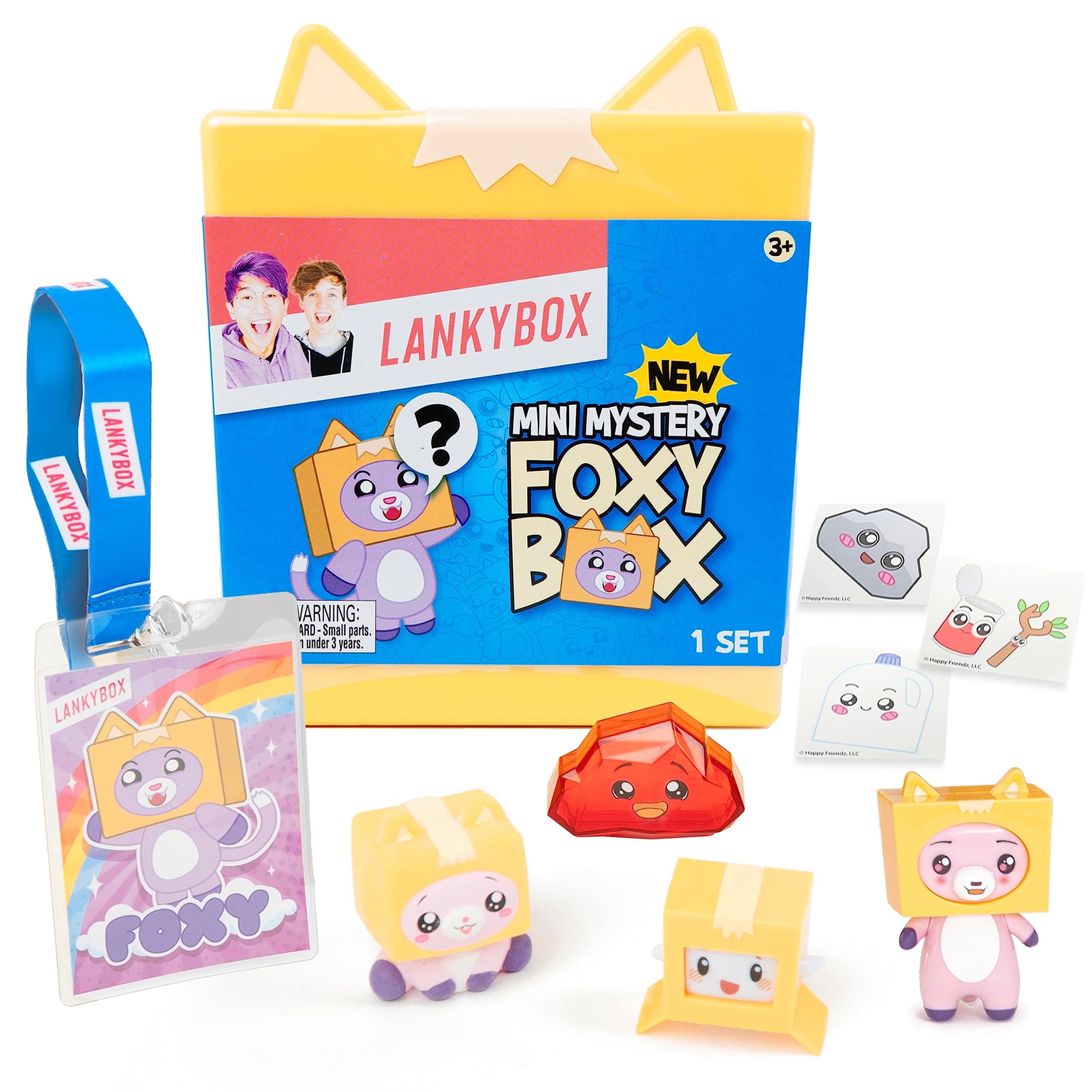 LankyBox Mini Foxy Mystery Box Foxy Mystery Box with 9 Exciting Toys to Discover Inside, Officially Licensed LankyBox Merch