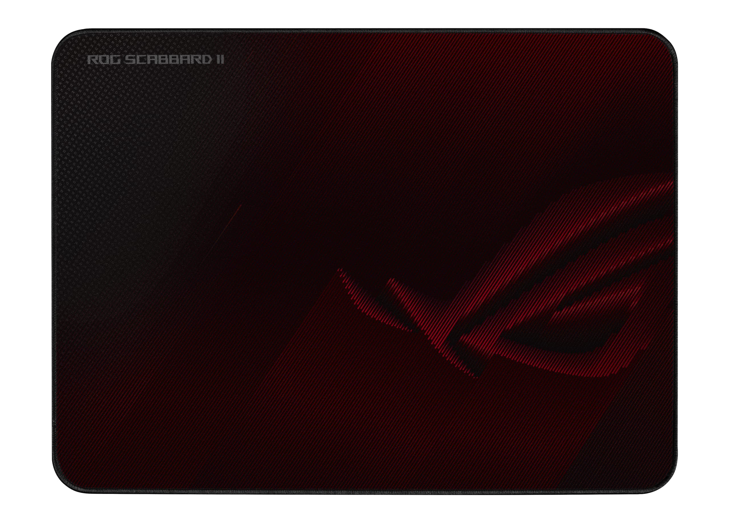 ASUS ASUS ROG Scabbard II Gaming Mouse Pad – 14.2” x 10.2” (Medium Size), Smooth Glide Surface, Water/Oil/Dust-Resistant, Anti-Fray Edges, Non-Slip Base - Black Black 14.2L x 10.8W inches