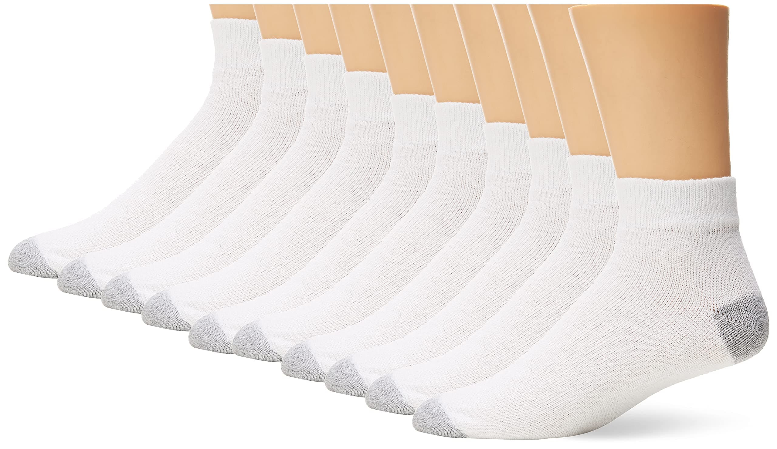 Fruit of the Loom Men's Value 10 Pair Pack Socks 6-12 White (10 Pack) 10