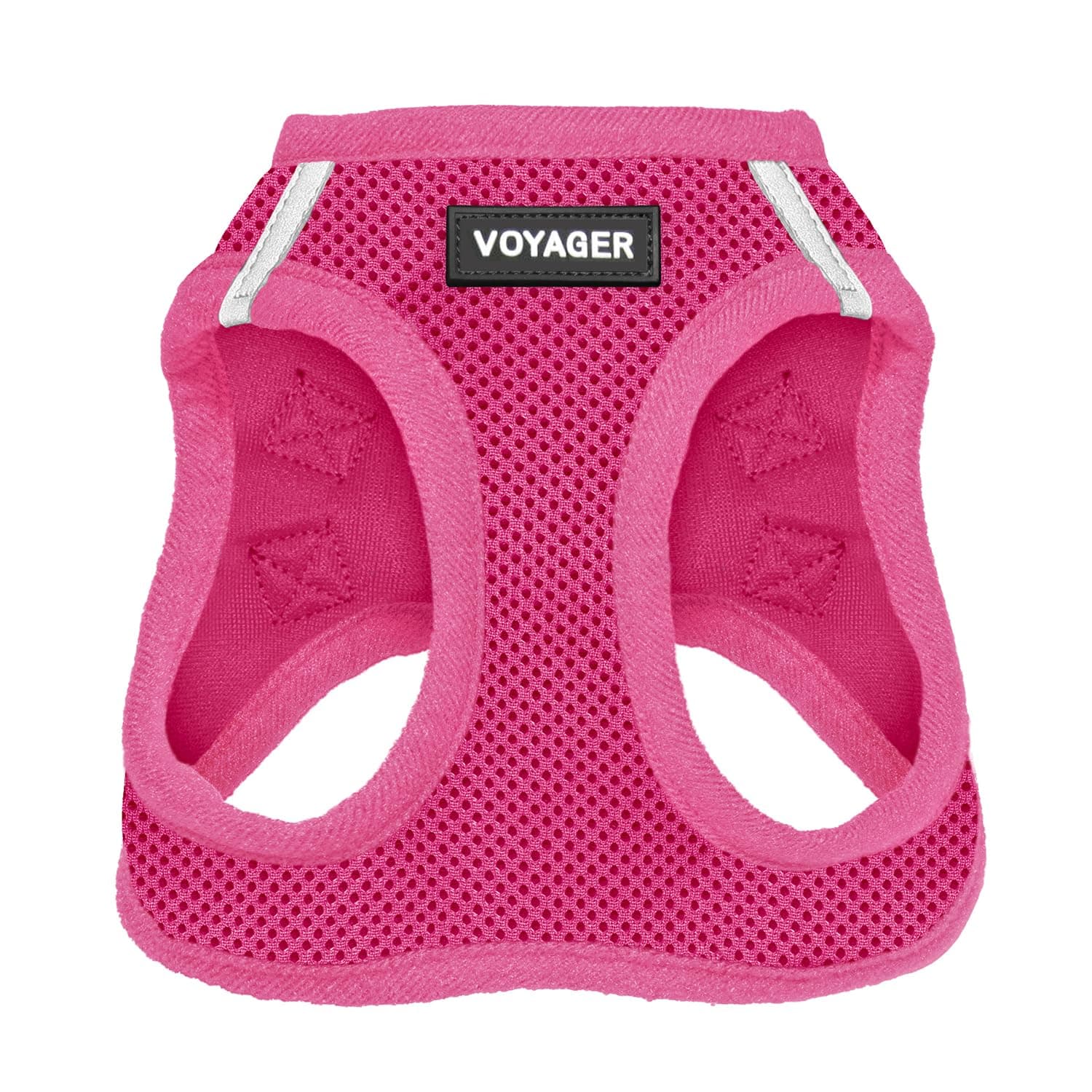 Best Pet Supplies Voyager Step-in Air Harness - All Weather Mesh, Reflective, No Pull Harness for Dogs, Cats - Secure with Hook & Loop Fastener, Buckle, Double D-Rings - Fuchsia, S Harness (Fuchsia) S