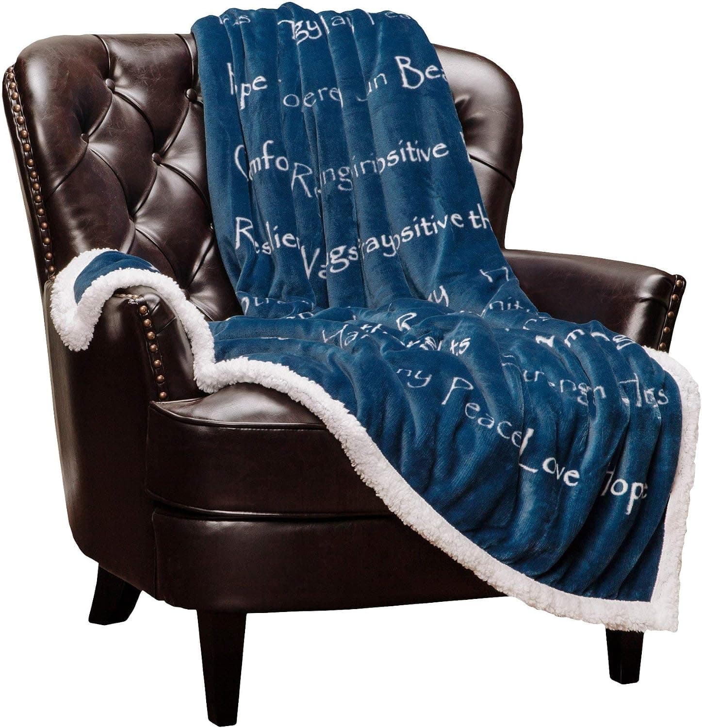 Chanasya Premium Sympathy Warm Hugs Gift Throw Blanket - Healing Gift Cancer Chemo Survivor Get Well Caring Gifts - Comfort Gift Blanket for Love Support Strength - Women Men Friend Grandpa - Blue 50x65 Inches Blue