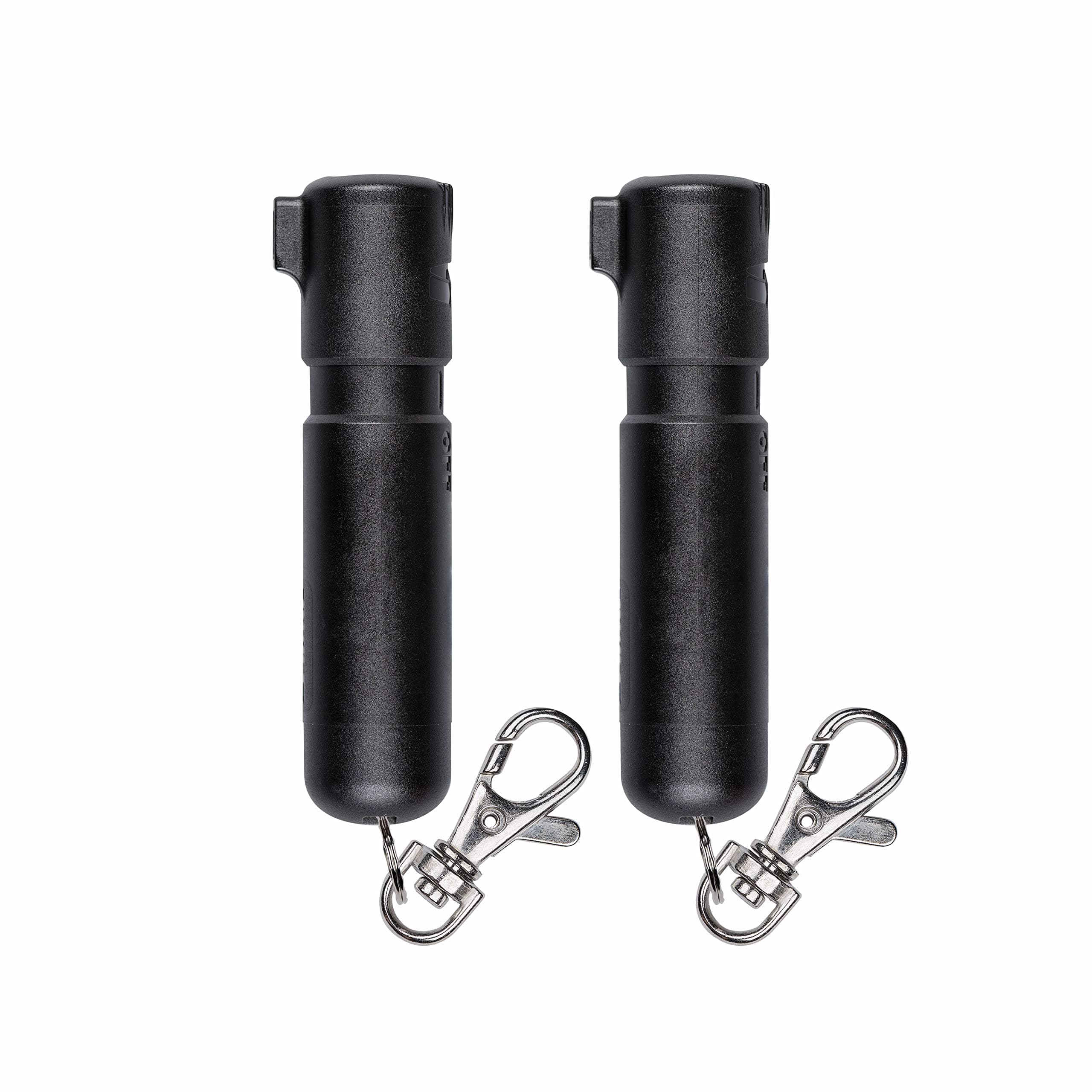 SABRE Mighty Discreet Pepper Spray, Protect Against Multiple Threats with 16 Bursts, Ultra-Compact Design, 40 Percent Smaller Than Other Pepper Sprays, UV Marking Dye, Snap Clip, 0.18 fl oz Black 2 Pack