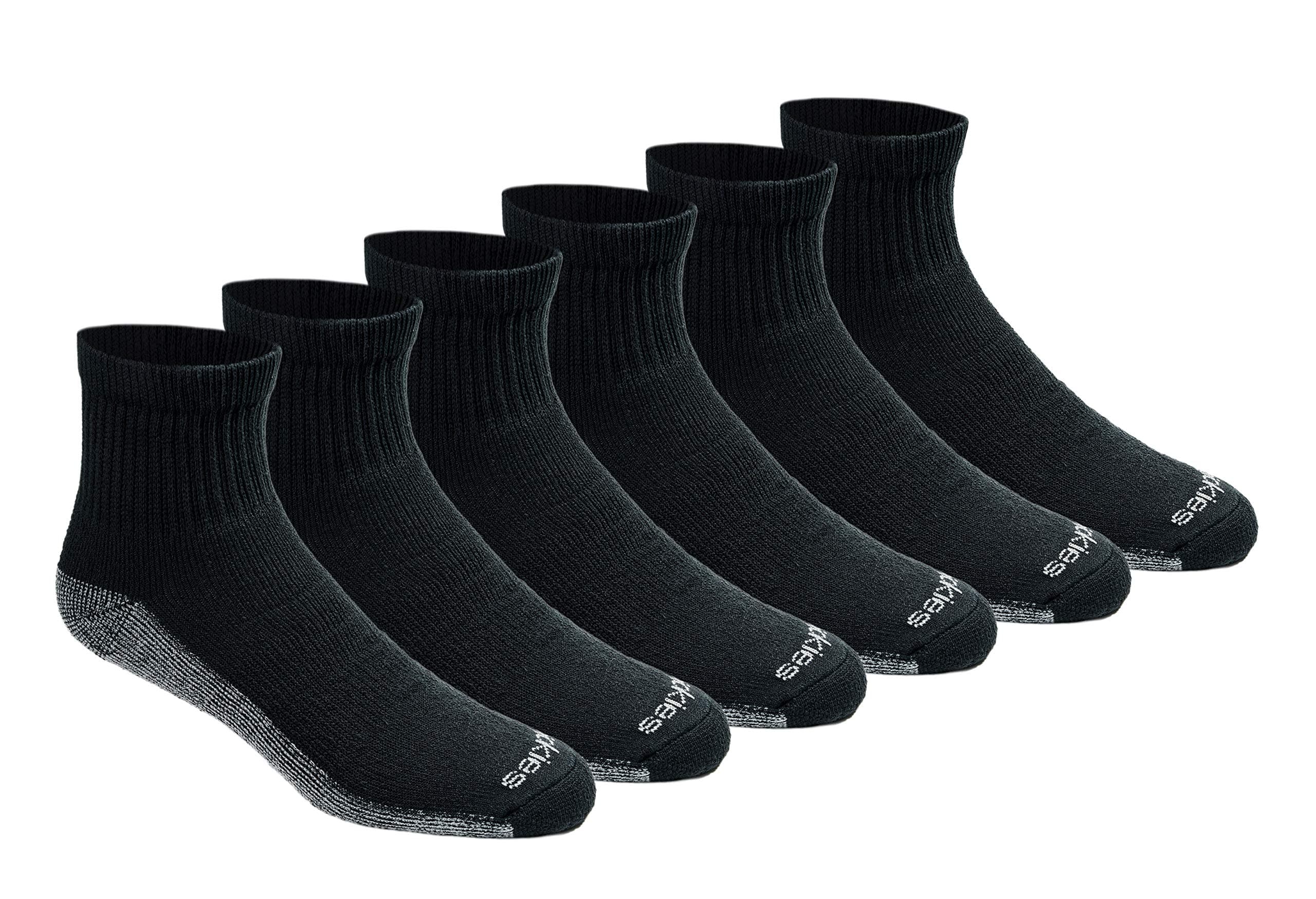 Dickies Men's Dri-tech Moisture Control Quarter Socks (6-Pack) X-Large Black (6 Pairs)
