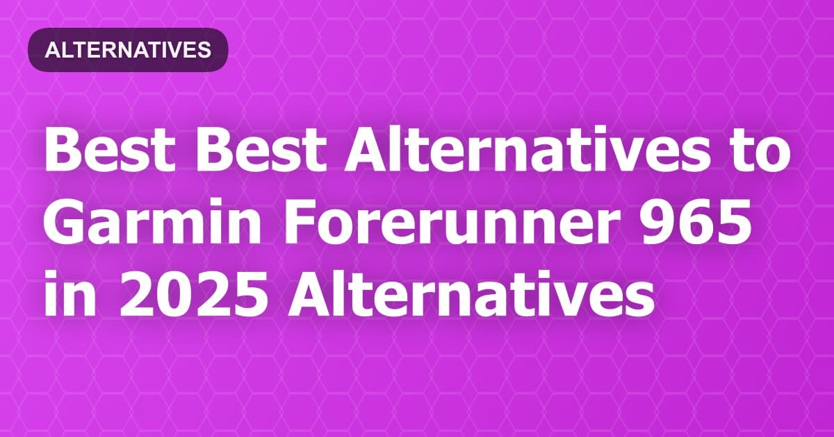 Best Alternatives to Garmin Forerunner 965 in 2026