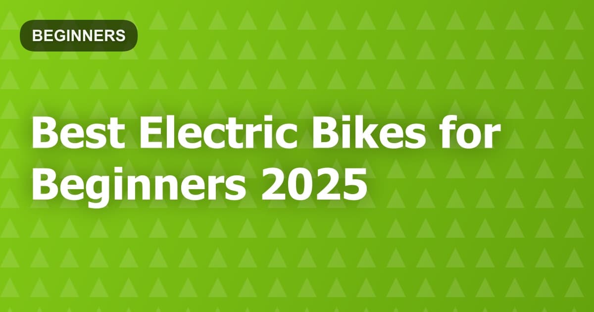Best Electric Bikes for Beginners 2025