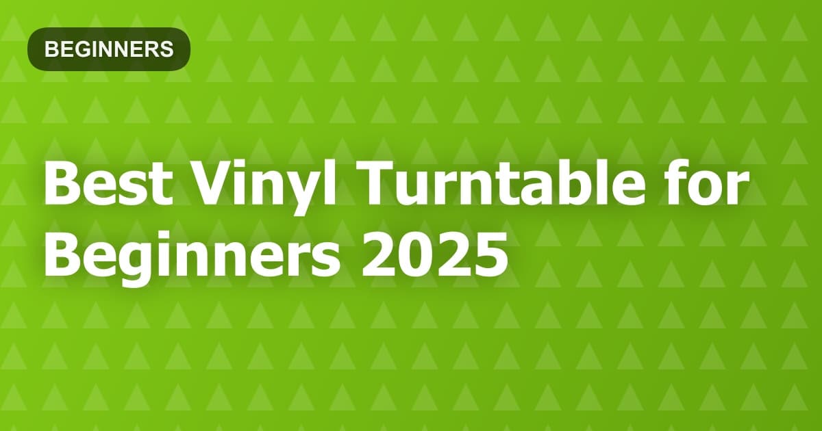 Best Vinyl Turntable for Beginners 2025