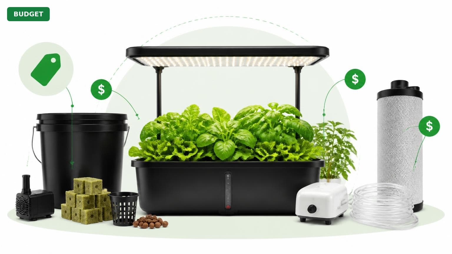 Complete Hydroponic Setup for Under $400 (2025)