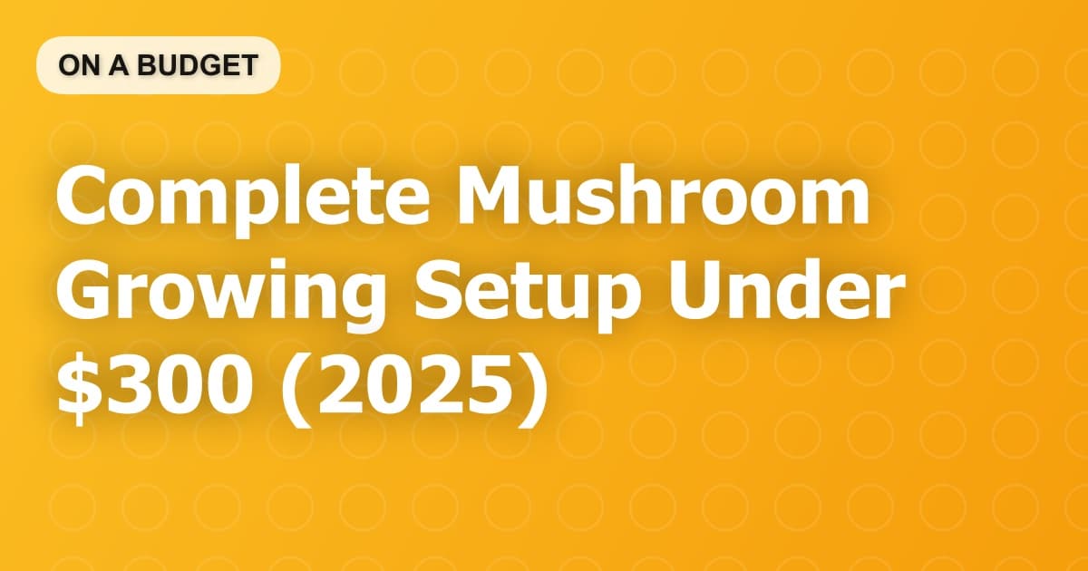 Complete Mushroom Growing Setup Under $300 (2025)