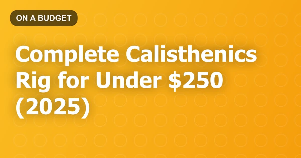 Complete Calisthenics Rig for Under $250 (2025)