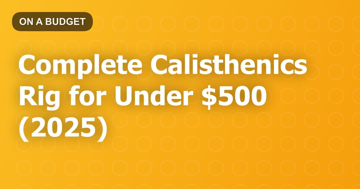 Complete Calisthenics Rig for Under $500 (2025)