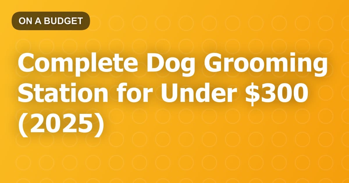 Complete Dog Grooming Station for Under $300 (2025)
