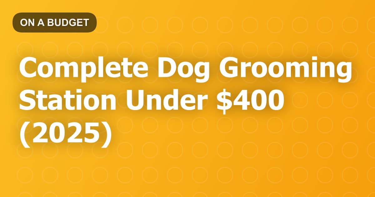 Complete Dog Grooming Station Under $400 (2025)