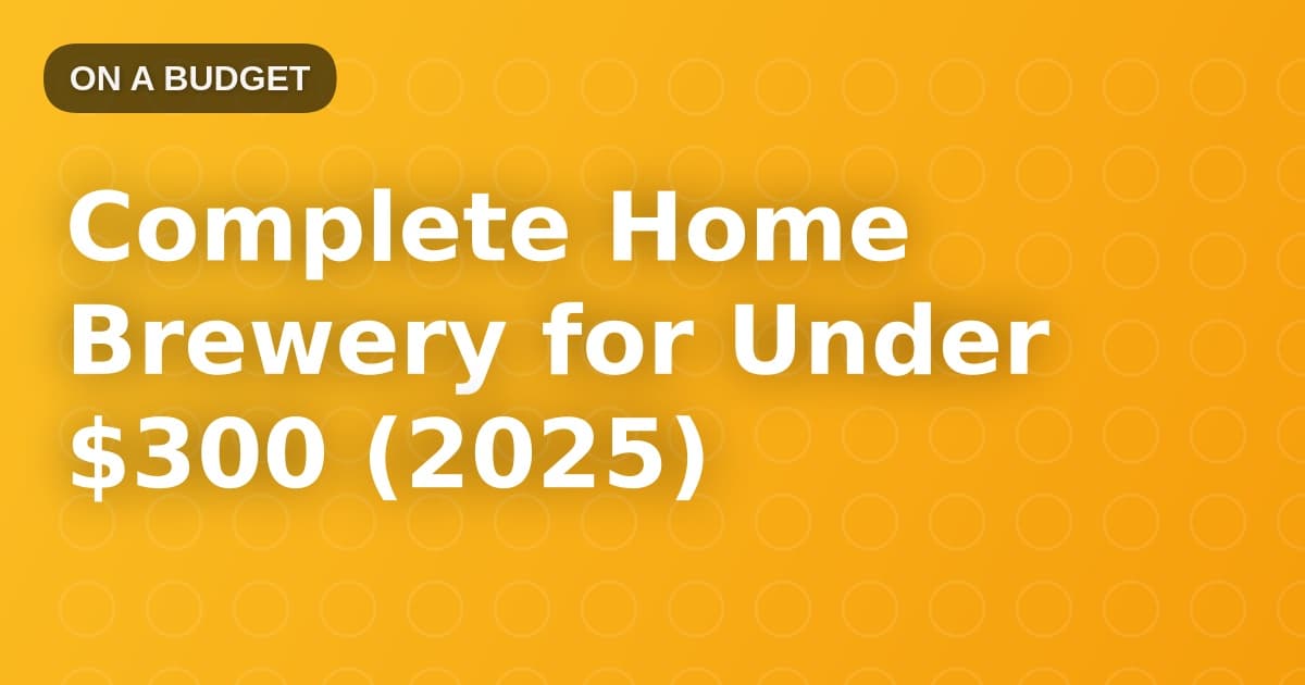 Complete Home Brewery for Under $300 (2025)