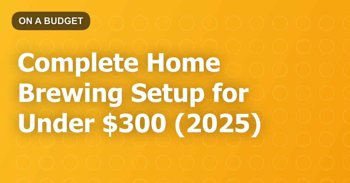 Complete Home Brewing Setup for Under $300 (2025)