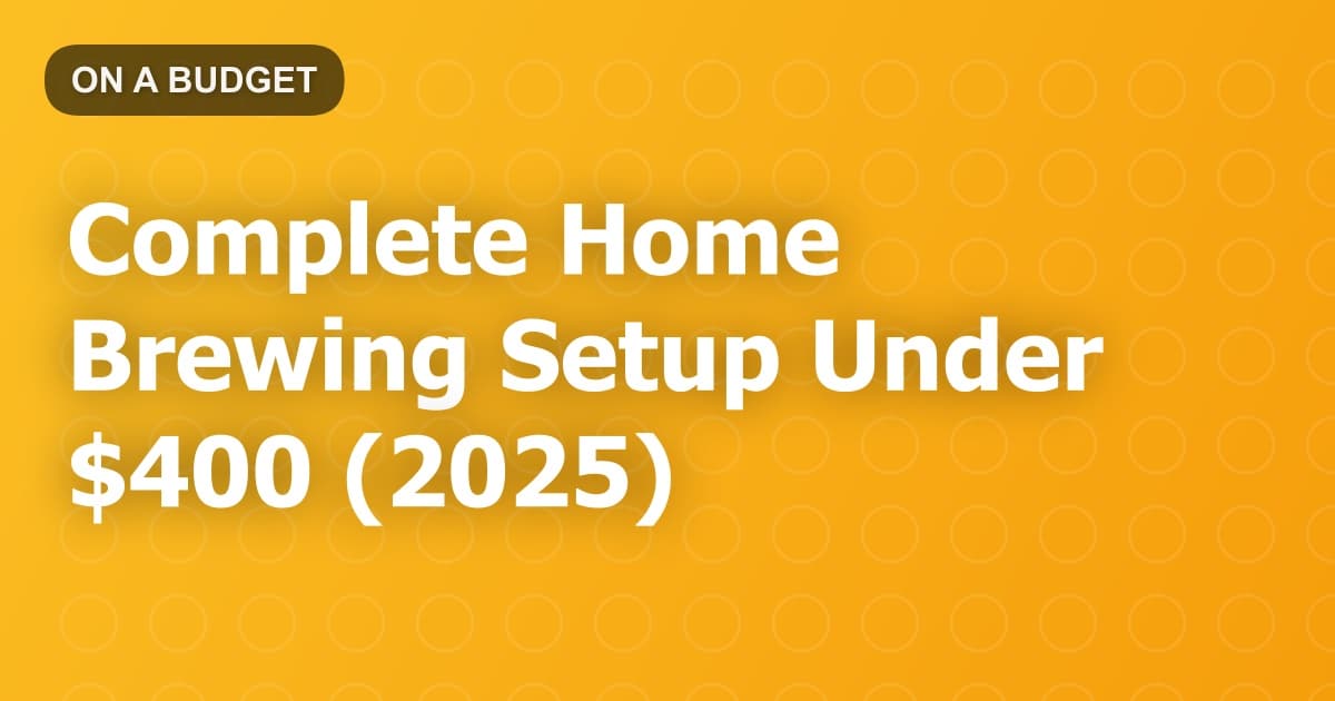 Complete Home Brewing Setup Under $400 (2025)