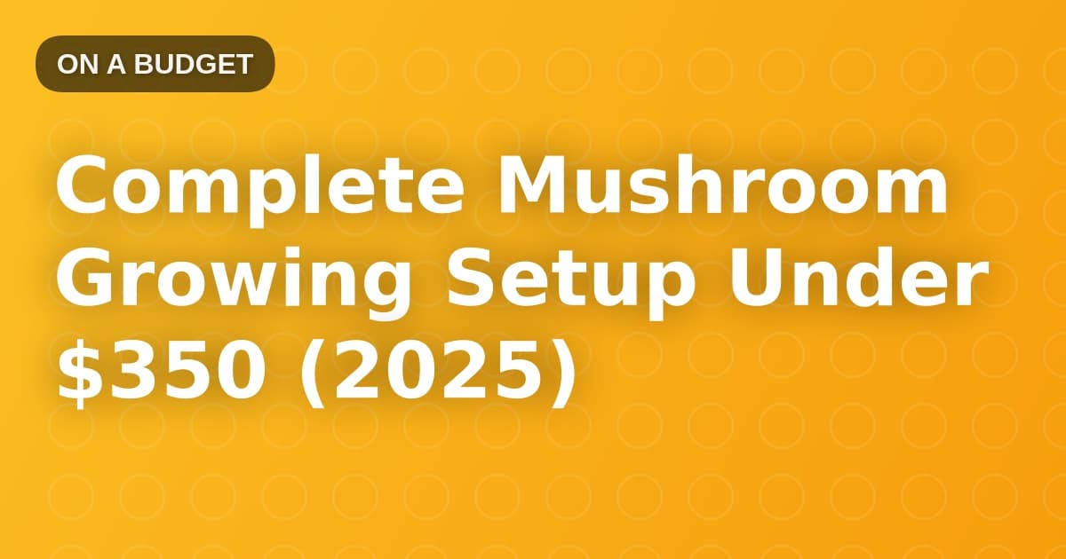 Complete Mushroom Growing Setup Under $350 (2025)