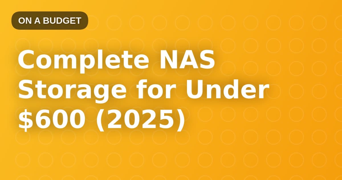 Complete NAS Storage for Under $600 (2025)