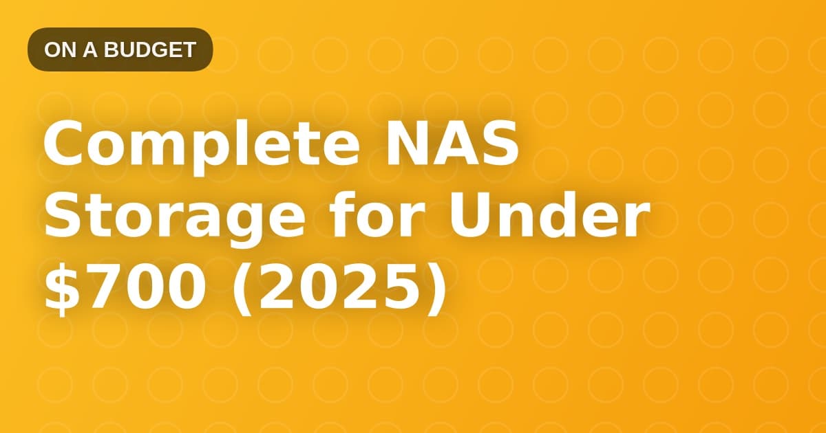 Complete NAS Storage for Under $700 (2025)